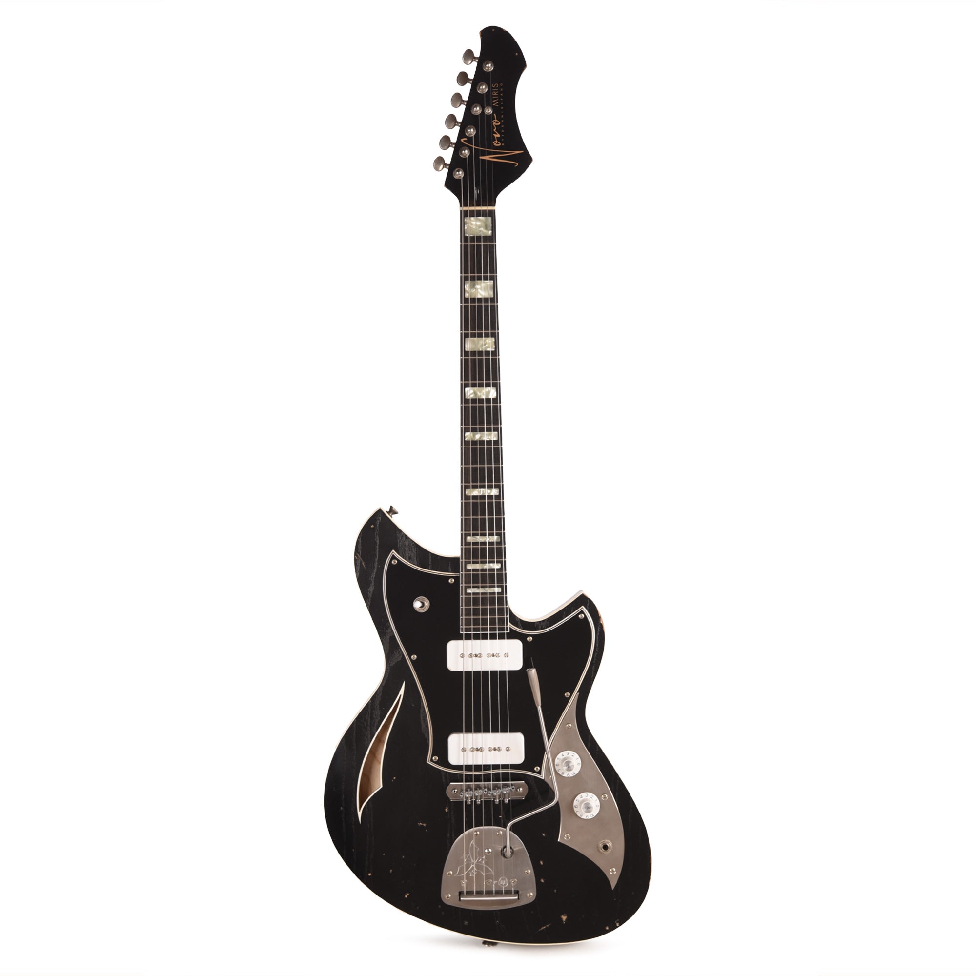 Novo Miris J Light Distress Bull Black w/Fralin P-90s Electric Guitars / Solid Body