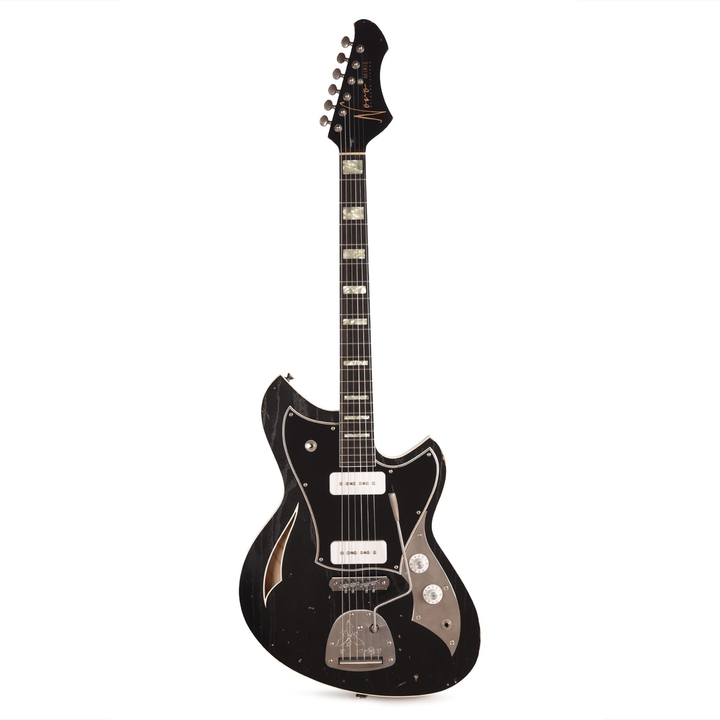 Novo Miris J Light Distress Bull Black w/Fralin P-90s Electric Guitars / Solid Body