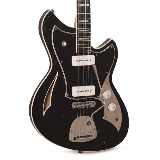 Novo Miris J Light Distress Bull Black w/Fralin P-90s Electric Guitars / Solid Body