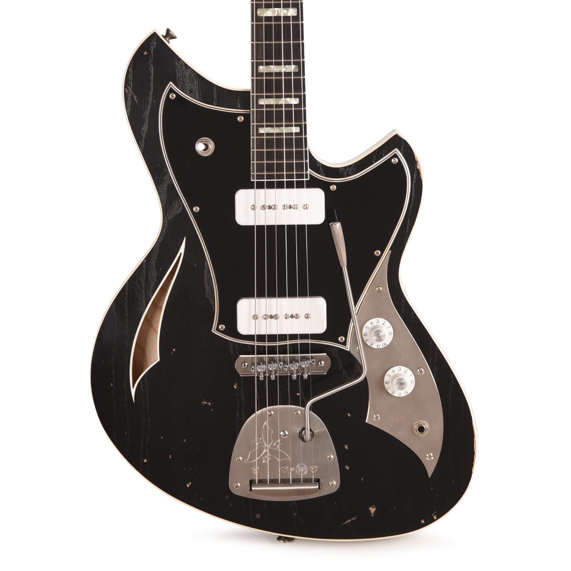 Novo Miris J Light Distress Bull Black w/Fralin P-90s Electric Guitars / Solid Body