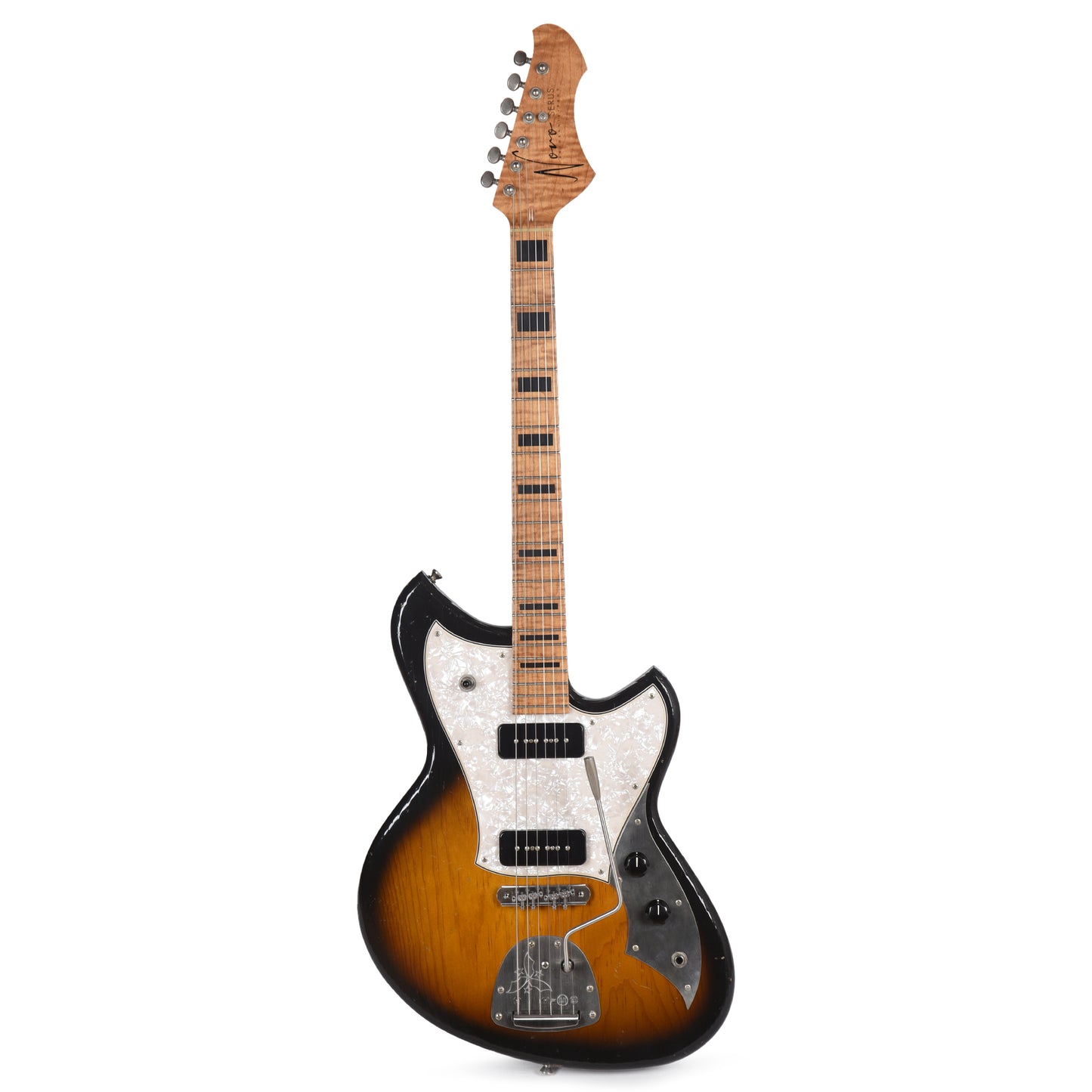 Novo Serus J 2-Tone Burst Light Distress w/Black Block Inlays & Fralin P-90 Pickups Electric Guitars / Solid Body