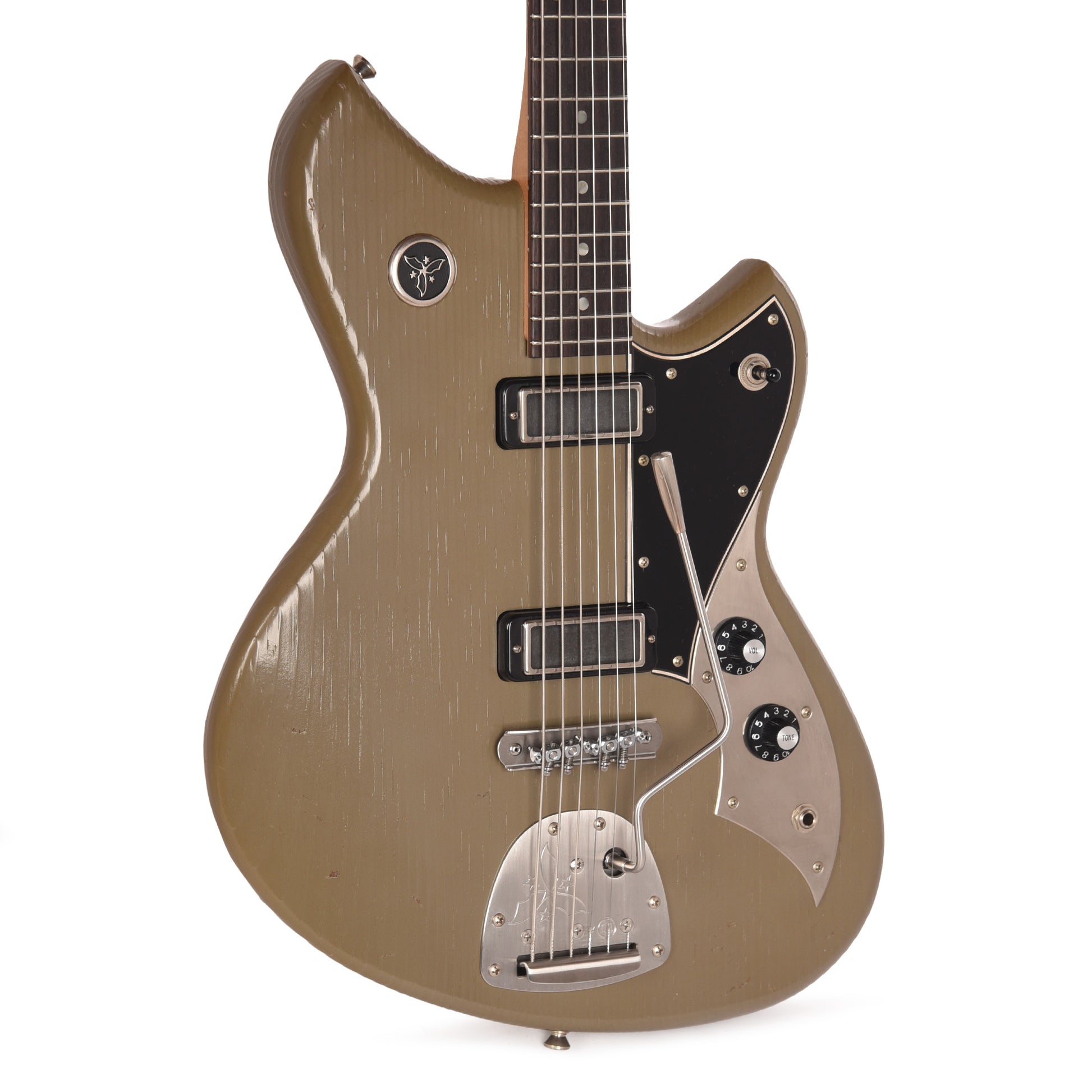 Novo Serus J Baritone Wrapped In Grey Light Distress w/Lollar Mini-Broilers Electric Guitars / Solid Body