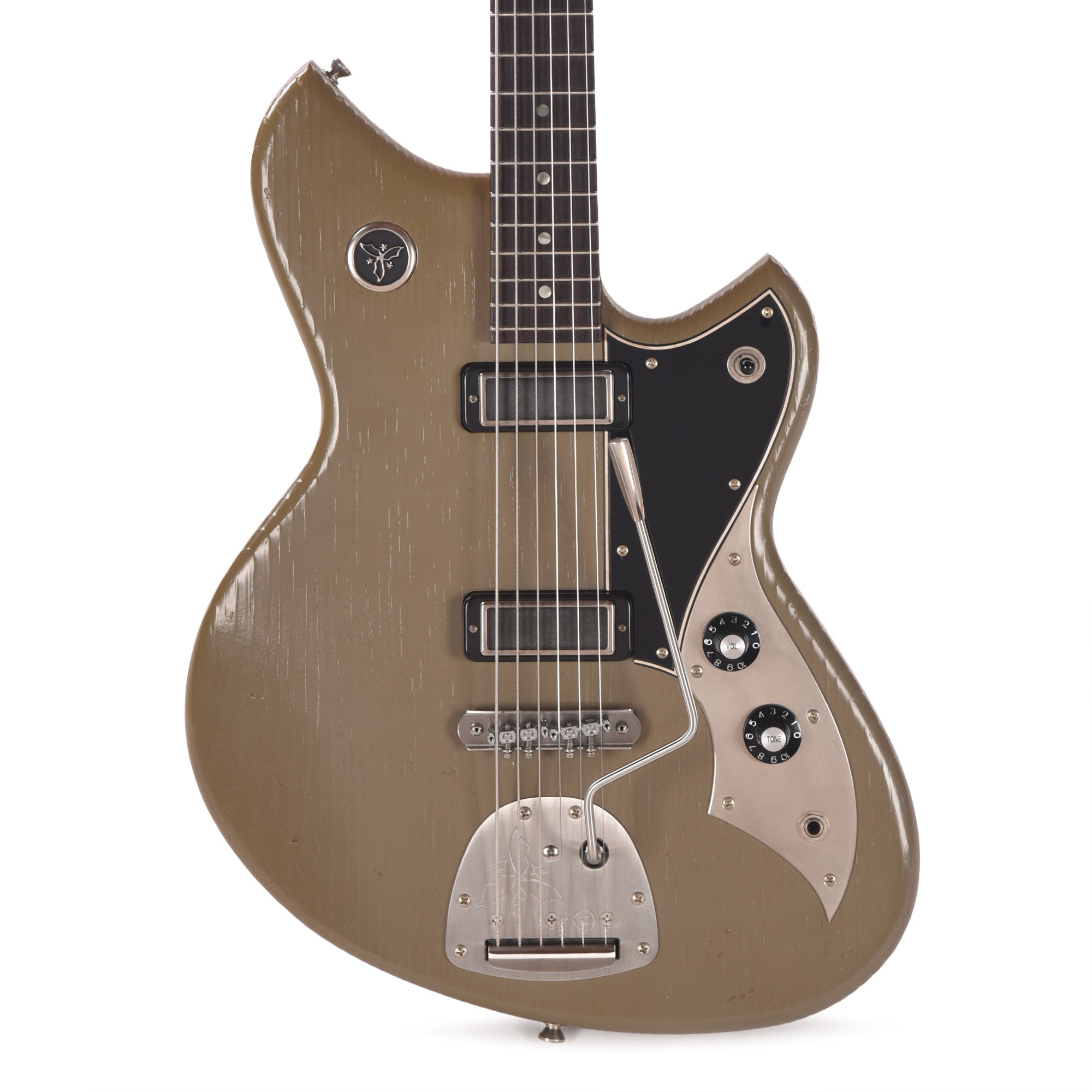 Novo Serus J Baritone Wrapped In Grey Light Distress w/Lollar Mini-Broilers Electric Guitars / Solid Body