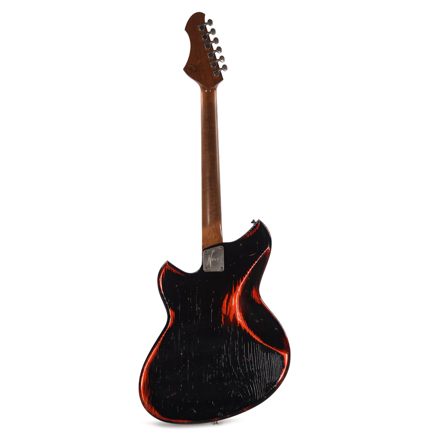 Novo Serus J Bull Black Over Candy Apple Red Medium Distress w/Bakelite Pickguard Electric Guitars / Solid Body