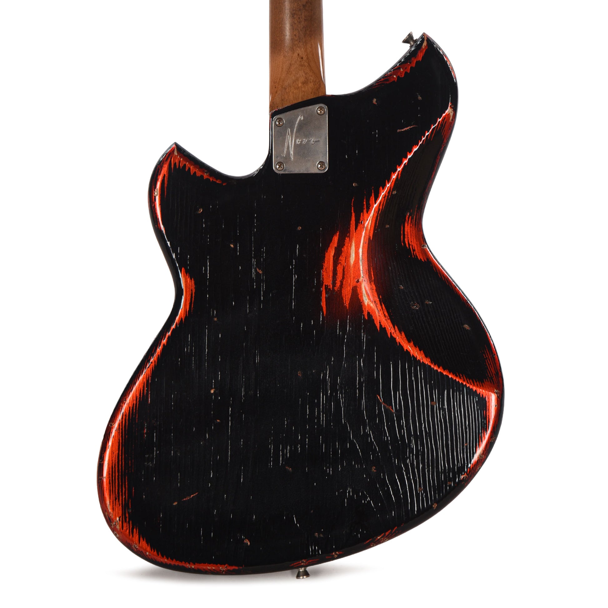 Novo Serus J Bull Black Over Candy Apple Red Medium Distress w/Bakelite Pickguard Electric Guitars / Solid Body