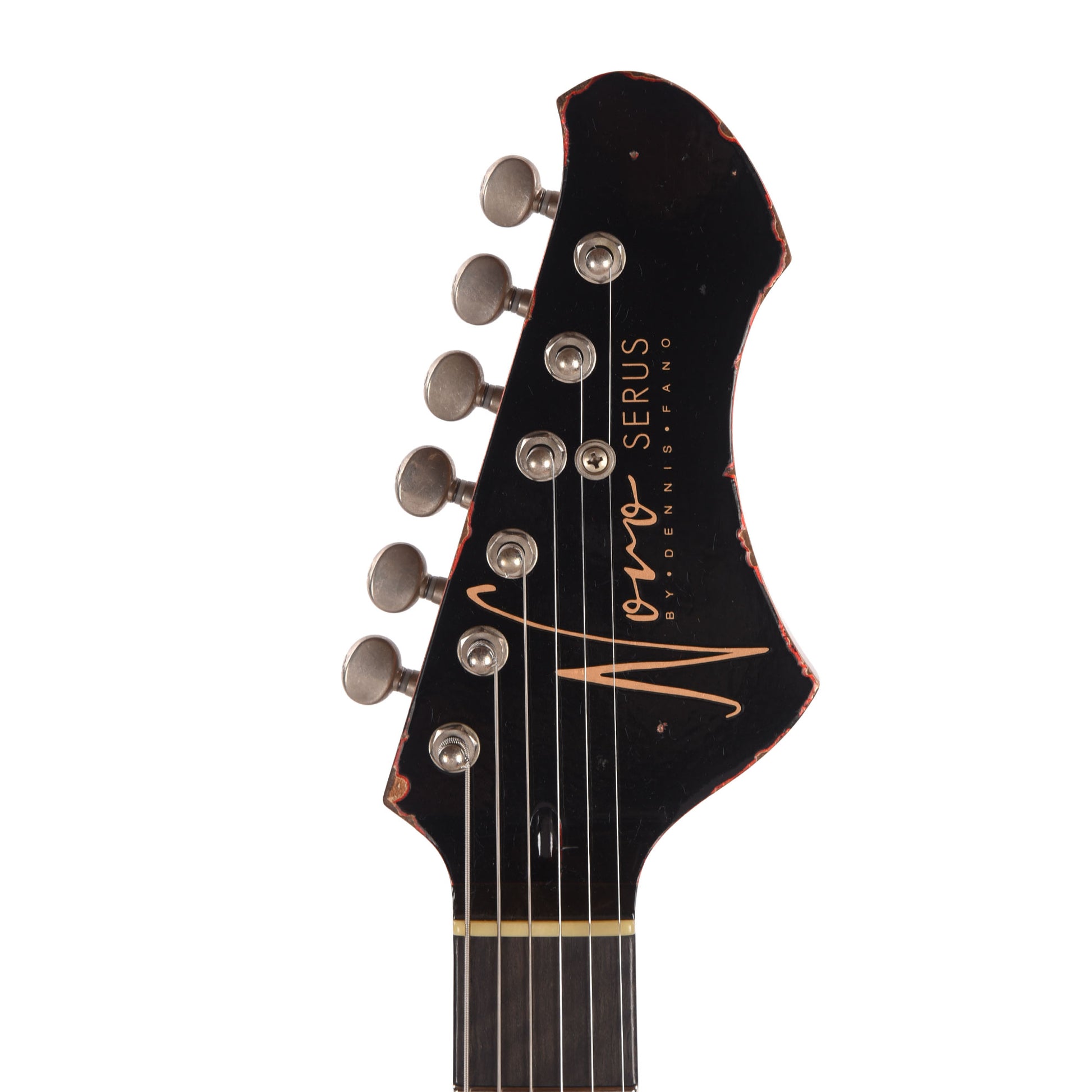 Novo Serus J Bull Black Over Candy Apple Red Medium Distress w/Bakelite Pickguard Electric Guitars / Solid Body