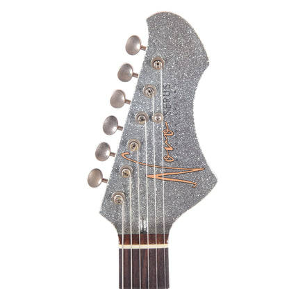 Novo Serus J Ice Blue Sparkle Light Distress w/Gold Plexi Pickguard and & Fralin P-90 Pickups Electric Guitars / Solid Body
