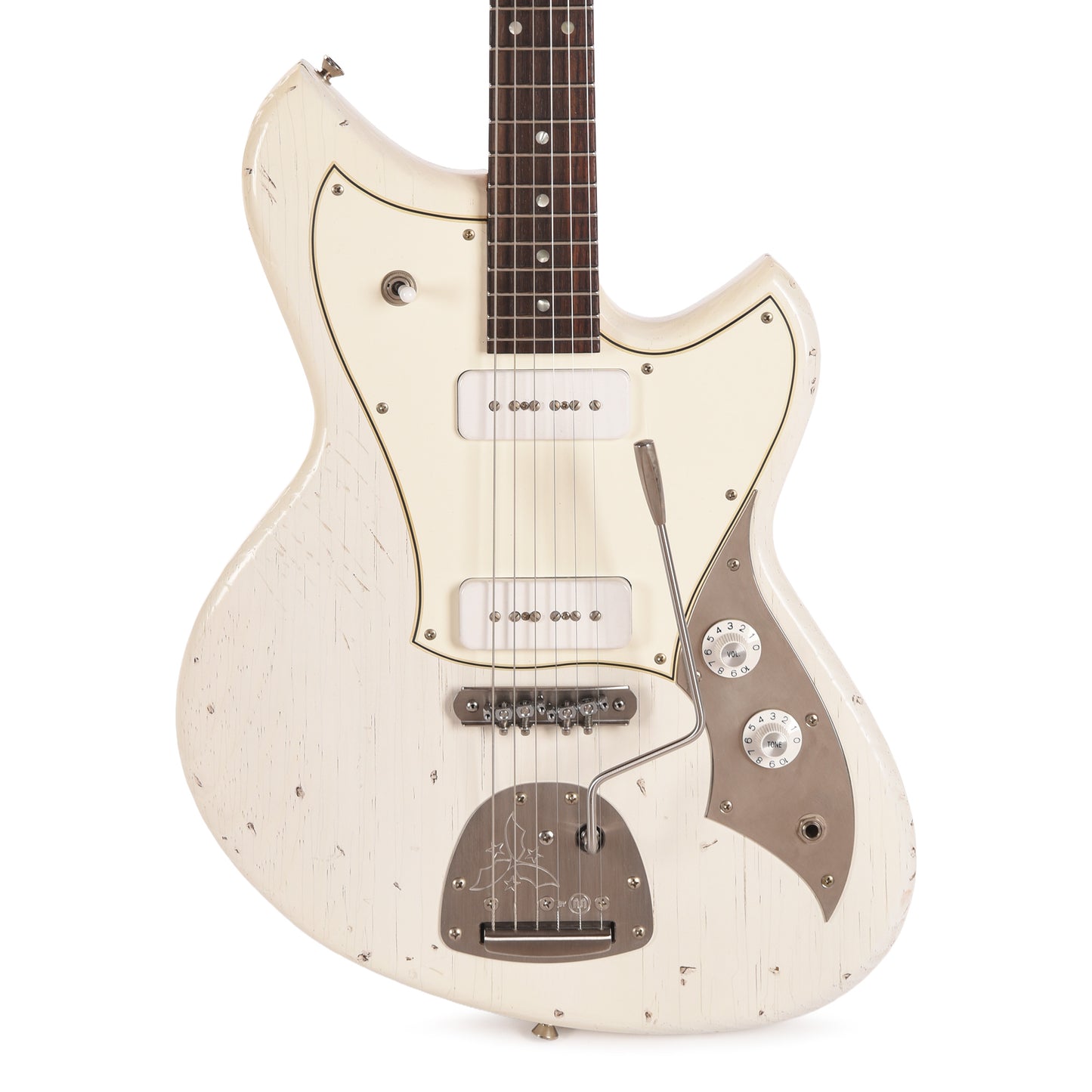 Novo Serus J Light Distress Olympic White w/Fralin P90s Electric Guitars / Solid Body