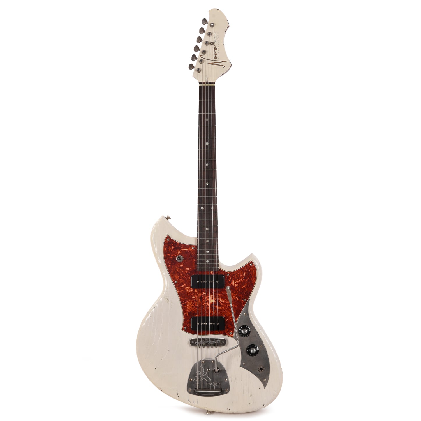 Novo Serus J Olympic White Light Distress w/Fralin P-90 Pickups Electric Guitars / Solid Body