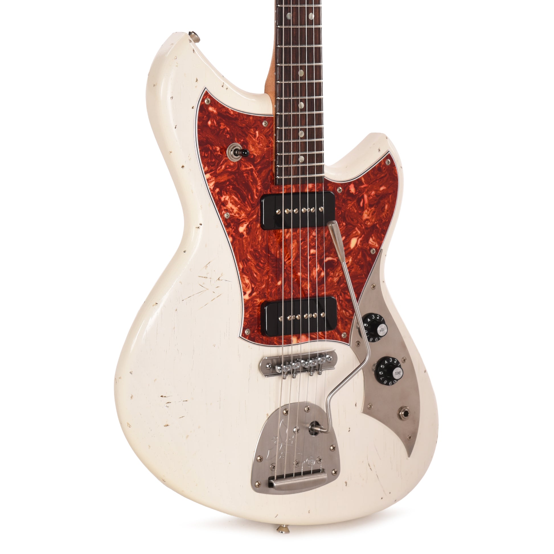 Novo Serus J Olympic White Light Distress w/Fralin P-90 Pickups Electric Guitars / Solid Body