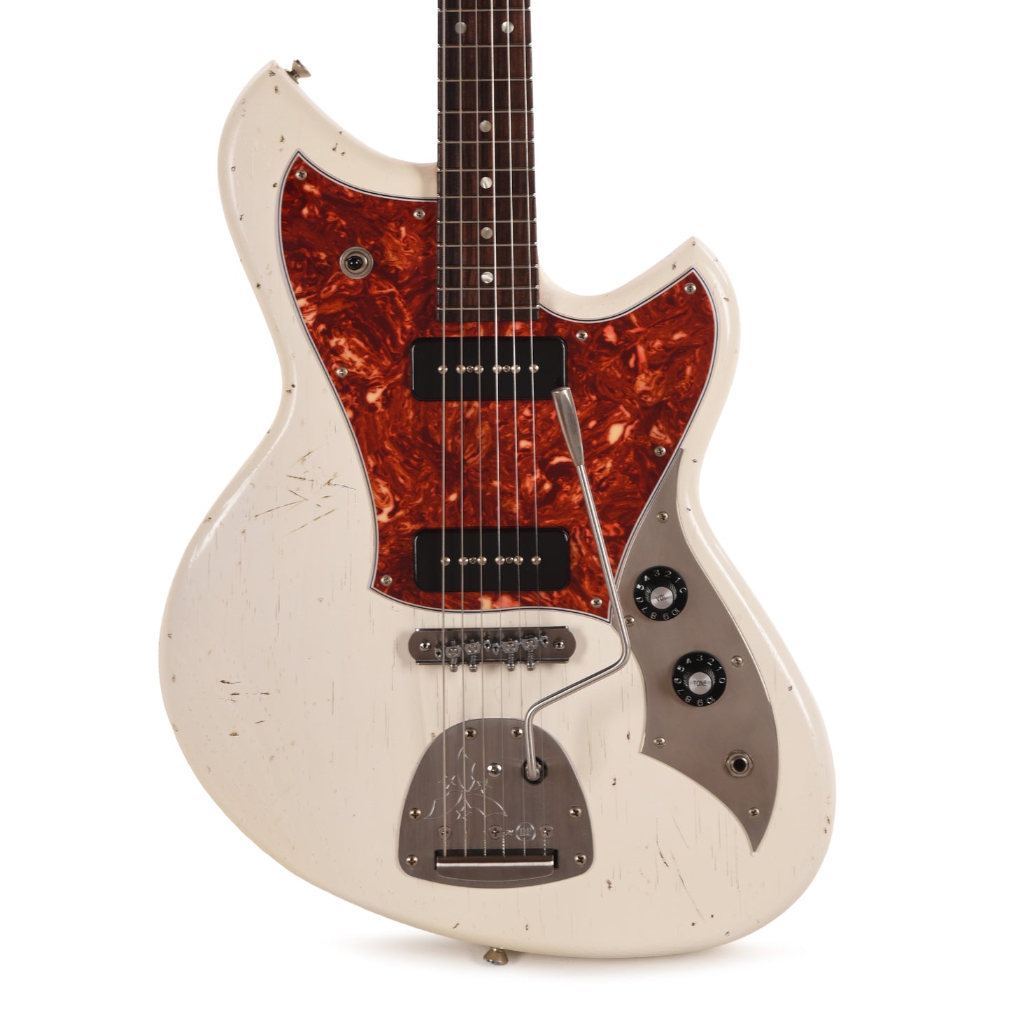 Novo Serus J Olympic White Light Distress w/Fralin P-90 Pickups Electric Guitars / Solid Body