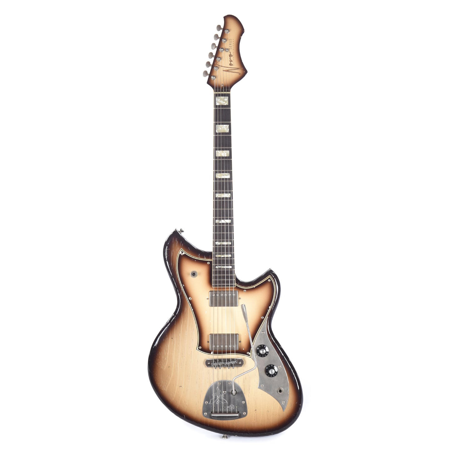Novo Serus J Toasted Marshallow Burst Light Distress w/Fralin Pure PAF Humbuckers & Matching Pickguard Electric Guitars / Solid Body