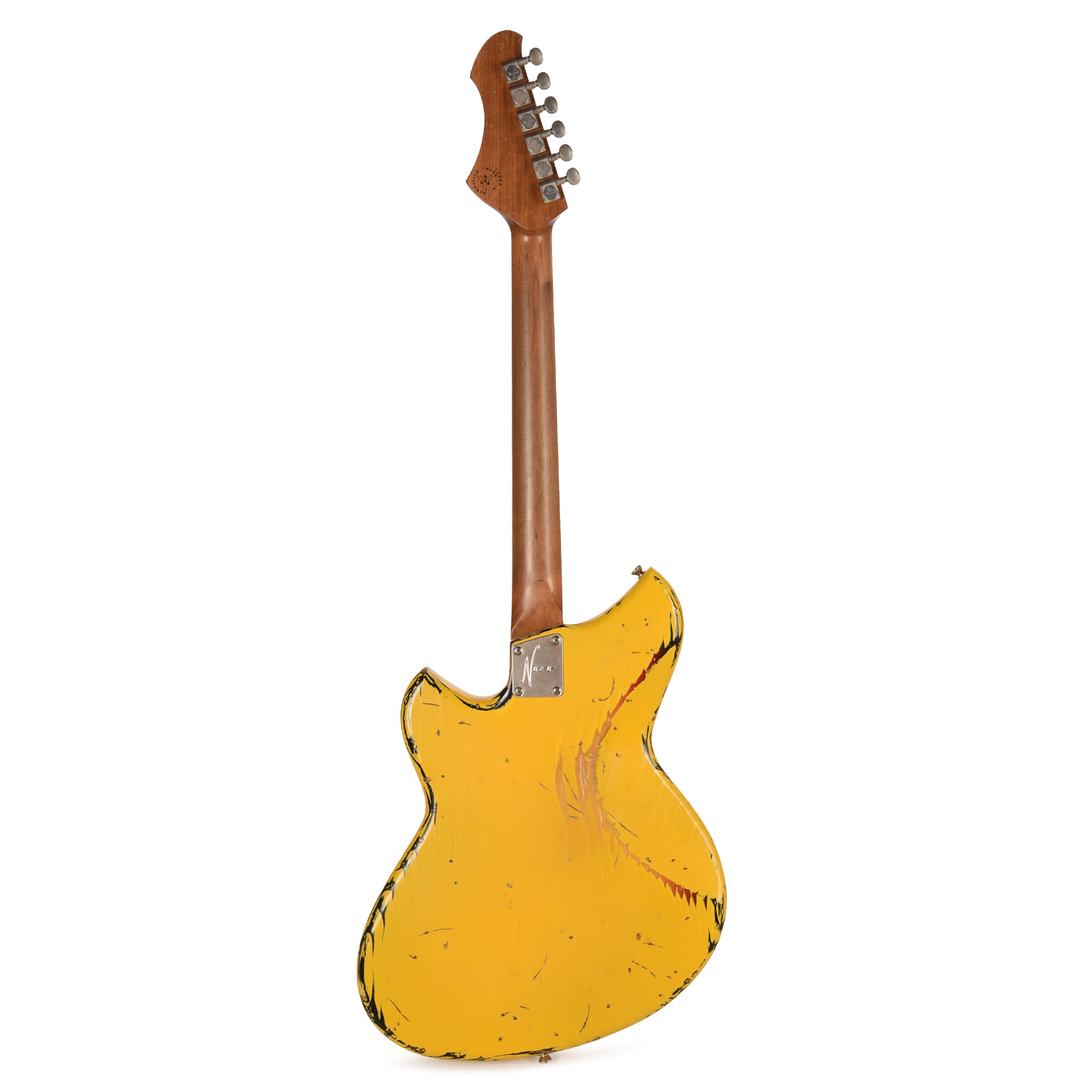 Novo Serus J Vandalism Yellow Over '64 3-Tone Burst Distress w/Fralin P-90 Pickups Electric Guitars / Solid Body