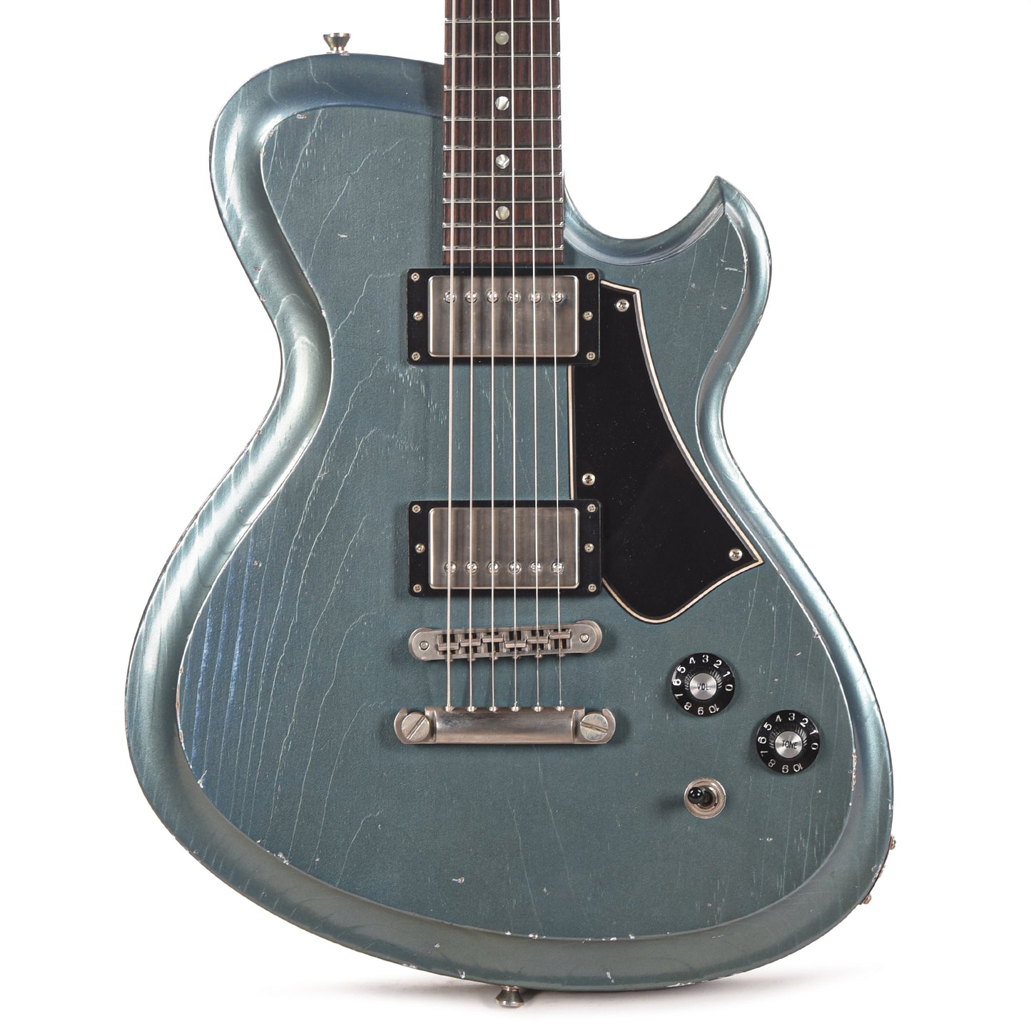 Novo Solus H2 Aged Pelham Blue Light Distress w/Fralin Pure PAF Humbuckers Electric Guitars / Solid Body