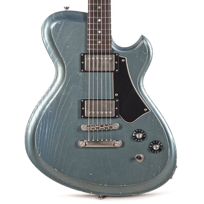 Novo Solus H2 Aged Pelham Blue Light Distress w/Fralin Pure PAF Humbuckers Electric Guitars / Solid Body