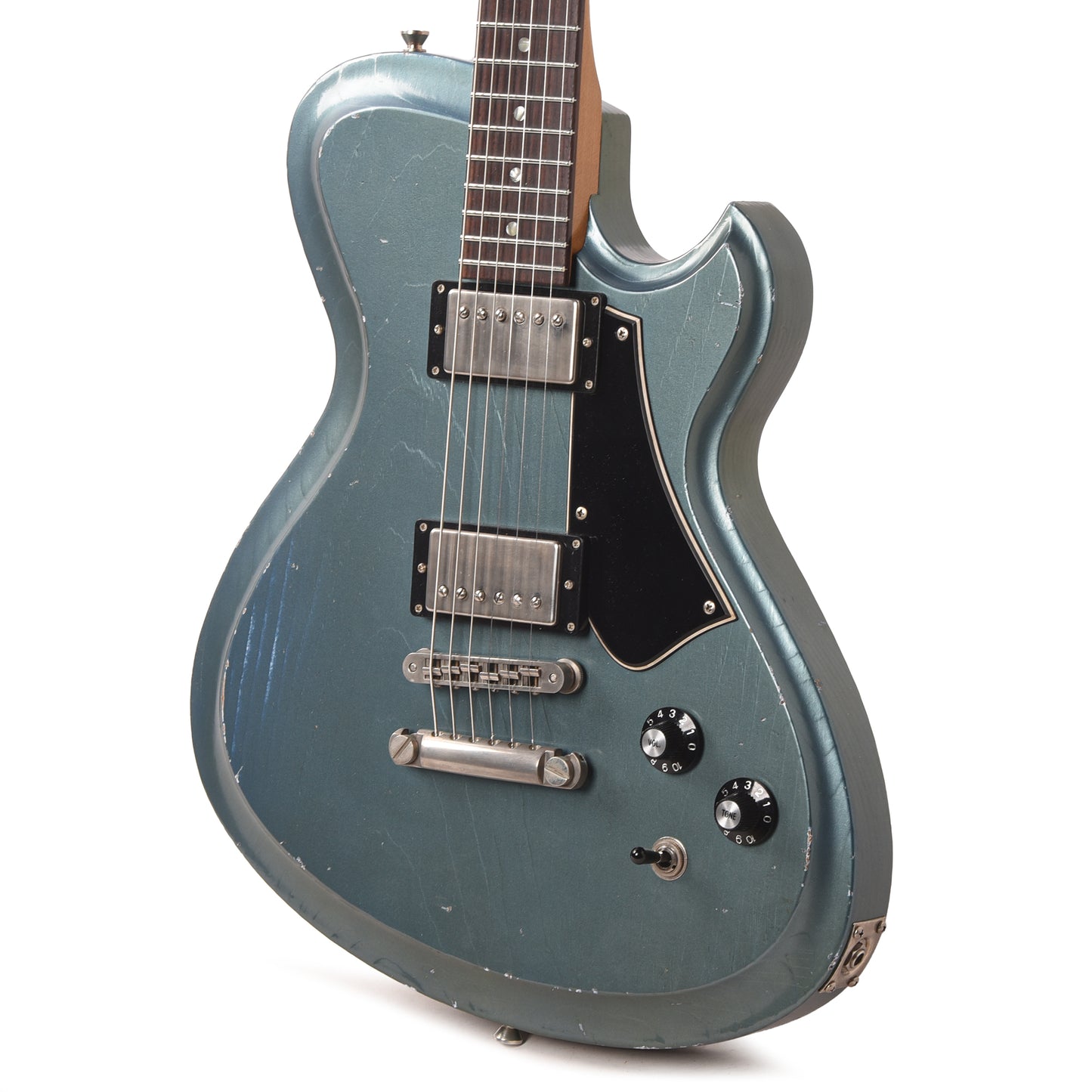 Novo Solus H2 Aged Pelham Blue Light Distress w/Fralin Pure PAF Humbuckers Electric Guitars / Solid Body