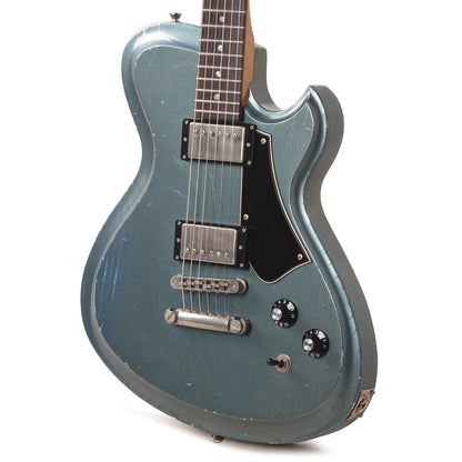 Novo Solus H2 Aged Pelham Blue Light Distress w/Fralin Pure PAF Humbuckers Electric Guitars / Solid Body