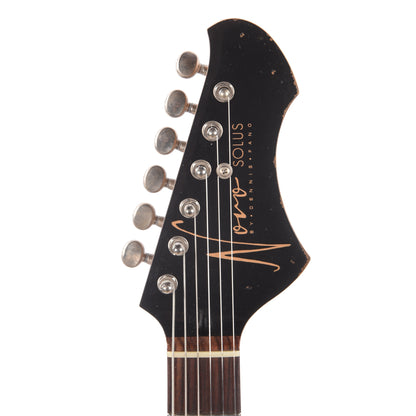 Novo Solus H2 Aged Pelham Blue Light Distress w/Fralin Pure PAF Humbuckers Electric Guitars / Solid Body