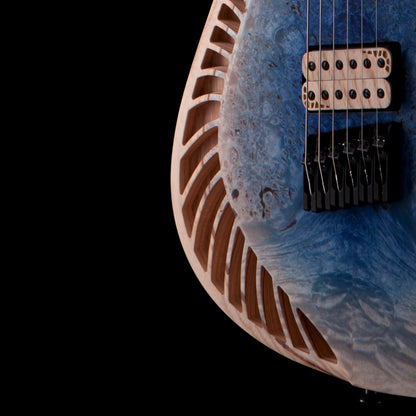 OD Venus Satin Matte Blue Mid Burst w/Bare Knuckle Silo Humbuckers