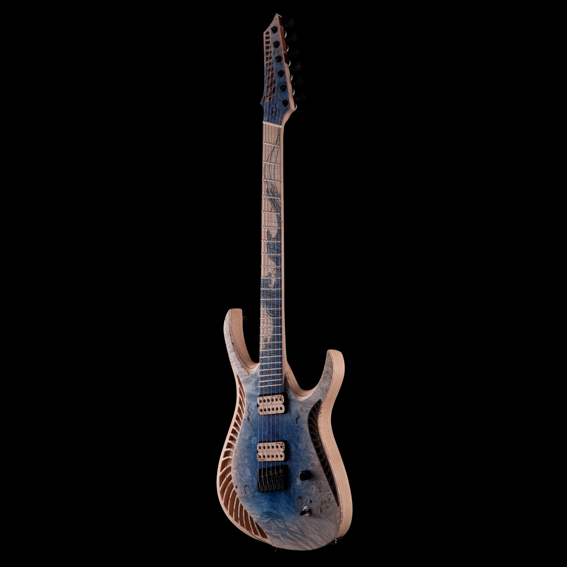 OD Venus Satin Matte Blue Mid Burst w/Bare Knuckle Silo Humbuckers