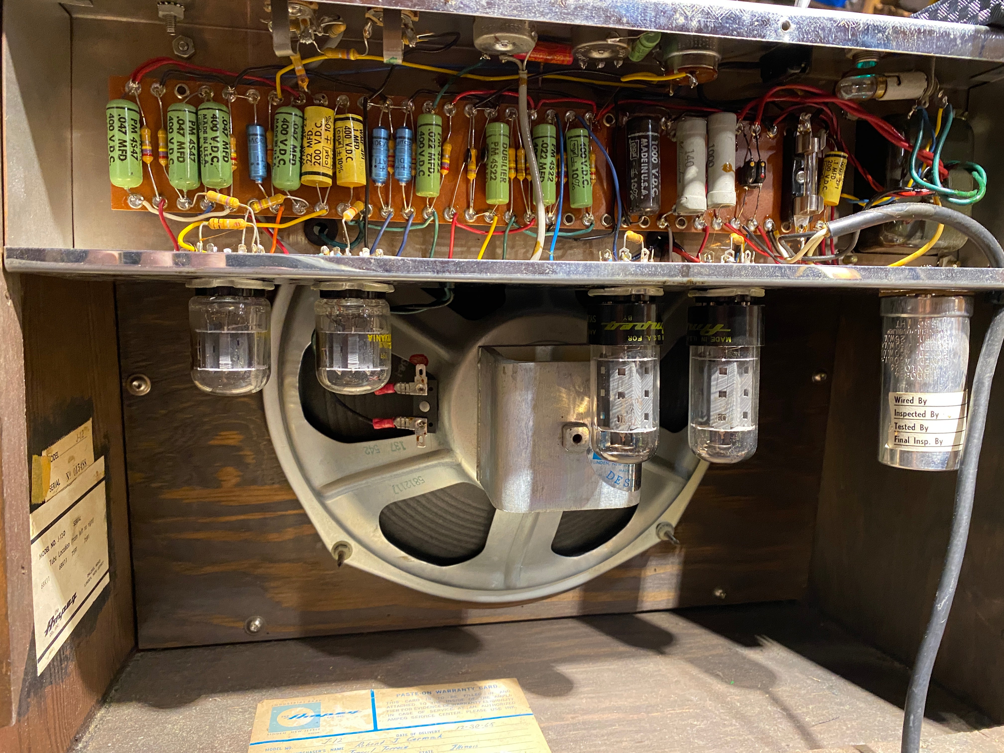 Ampeg J12D Jet 2-Channel 20-Watt Guitar Combo Amp  1965