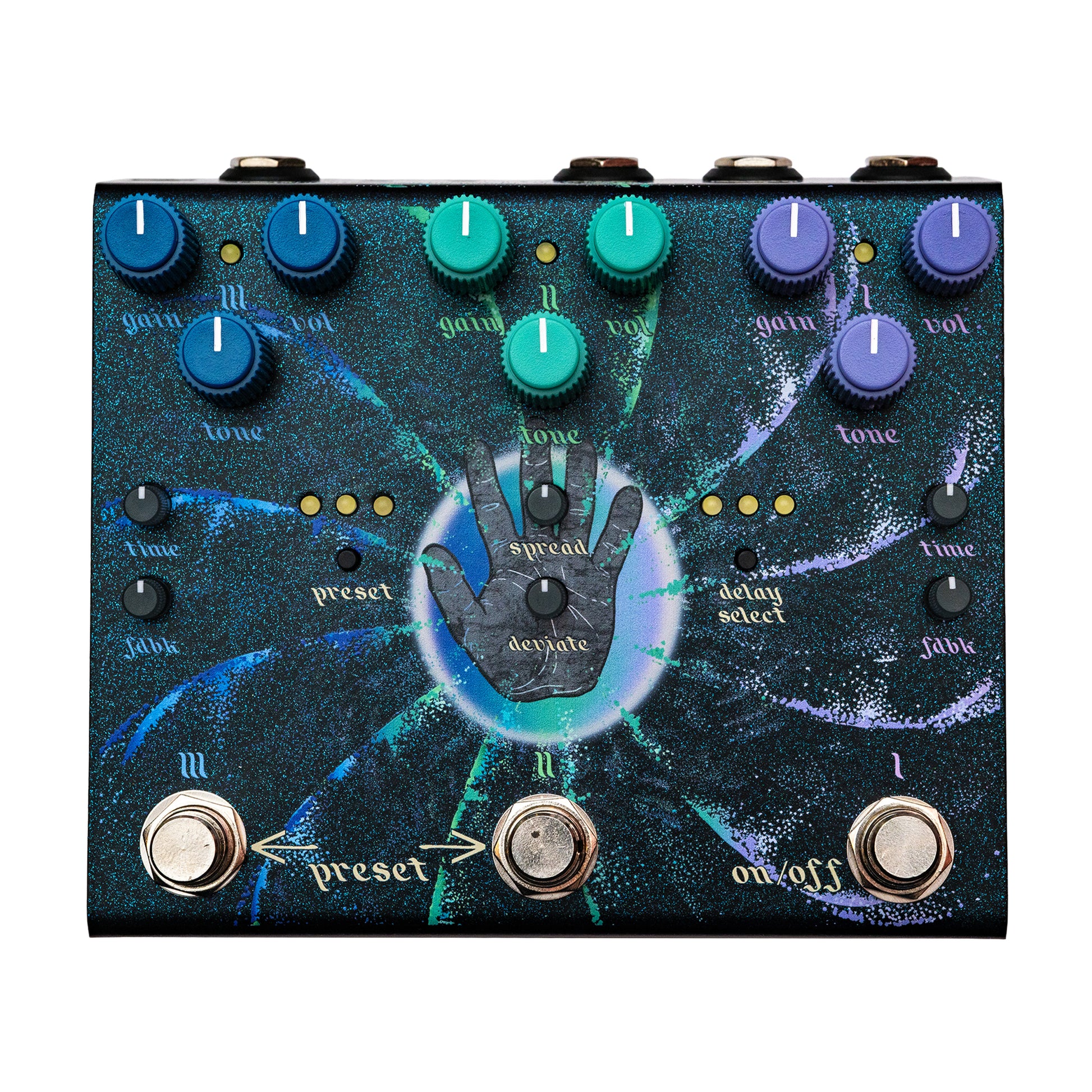 Old Blood Noise Endeavors Beam Splitter V2 Cool (Blue) Advanced Trereo Distortion Pedal Effect Pedals