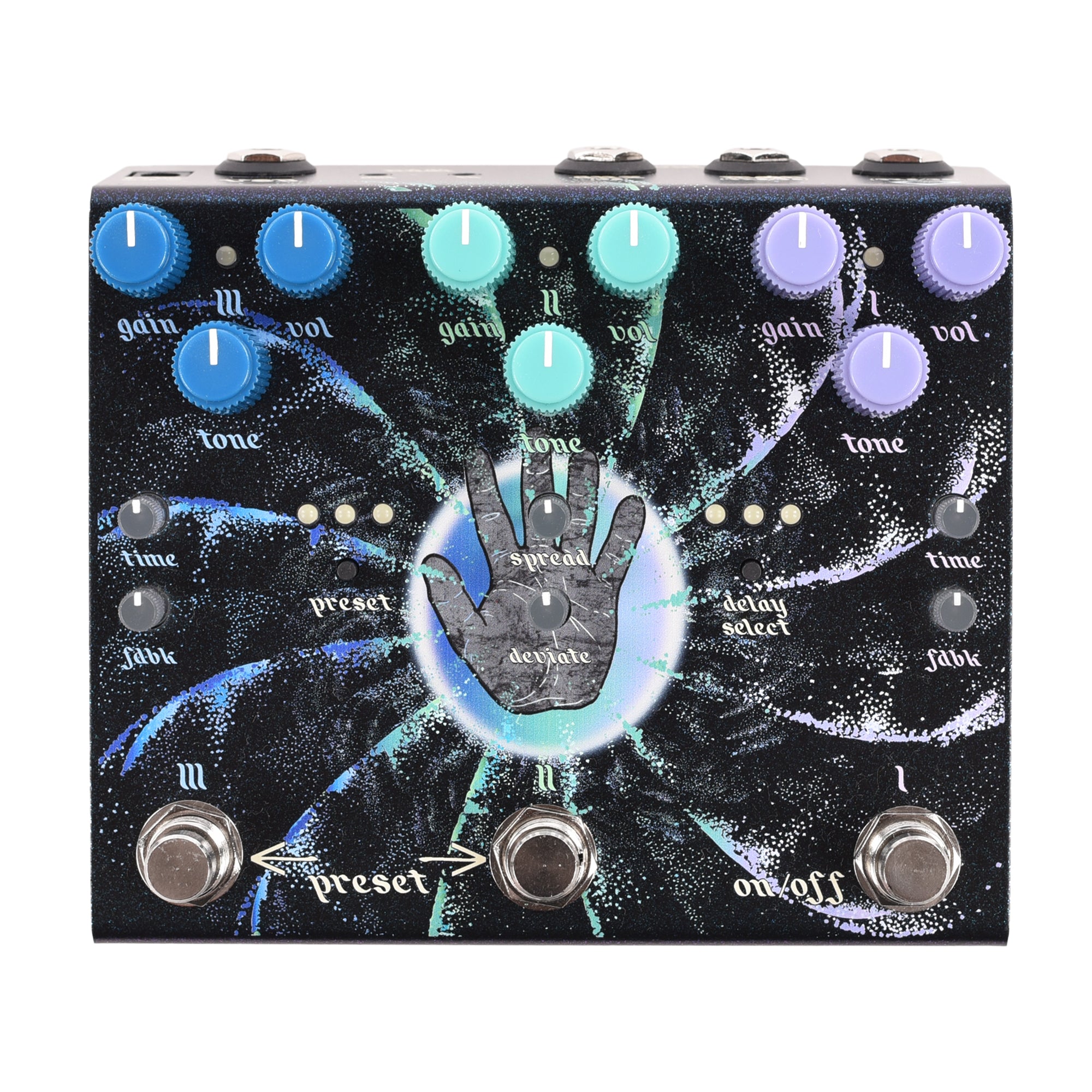 Old Blood Noise Endeavors Beam Splitter V2 Cool (Blue) Advanced Trereo Distortion Pedal Effect Pedals