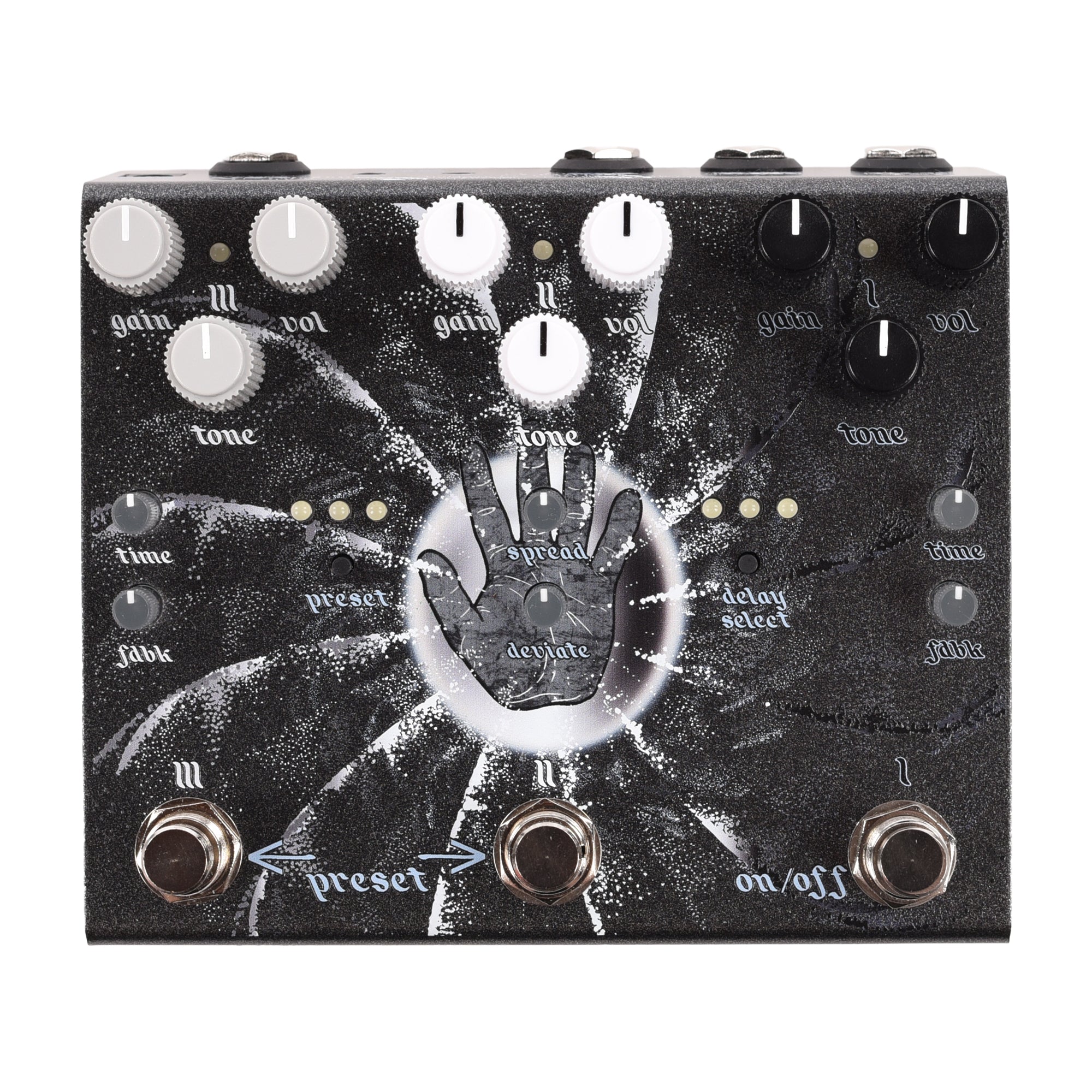 Old Blood Noise Endeavors Beam Splitter V2 Shadow (Black) Advanced Trereo Distortion Pedal Effect Pedals