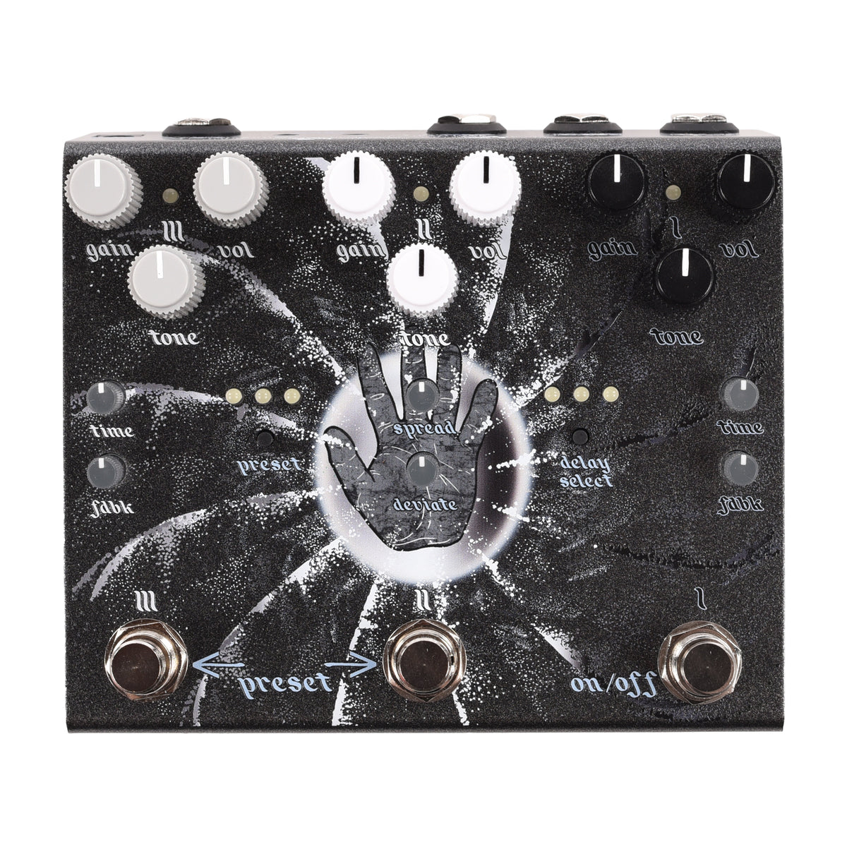 Old Blood Noise Endeavors Beam Splitter V2 Shadow (Black) Advanced Trereo Distortion Pedal Effect Pedals