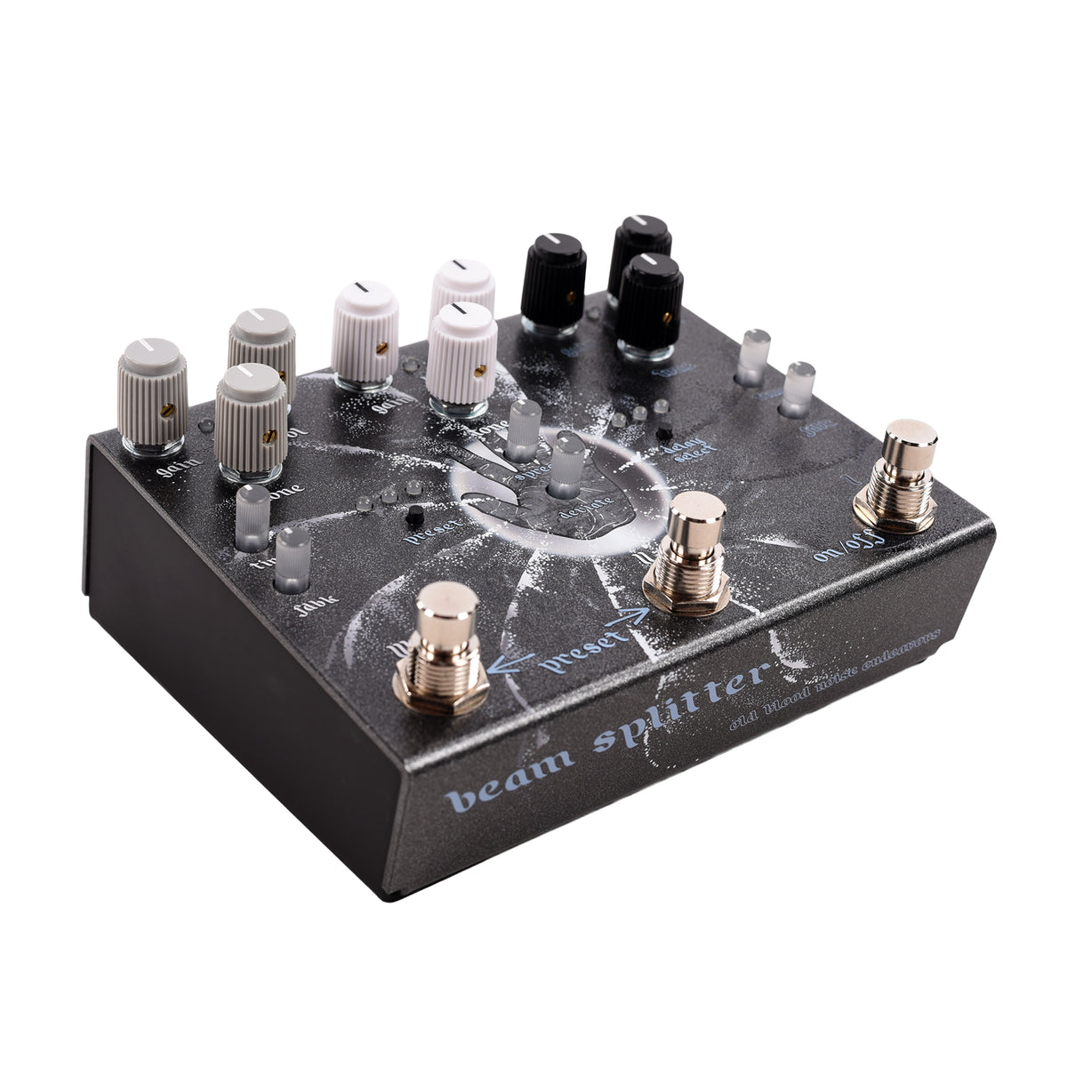 Old Blood Noise Endeavors Beam Splitter V2 Shadow (Black) Advanced Trereo Distortion Pedal Effect Pedals