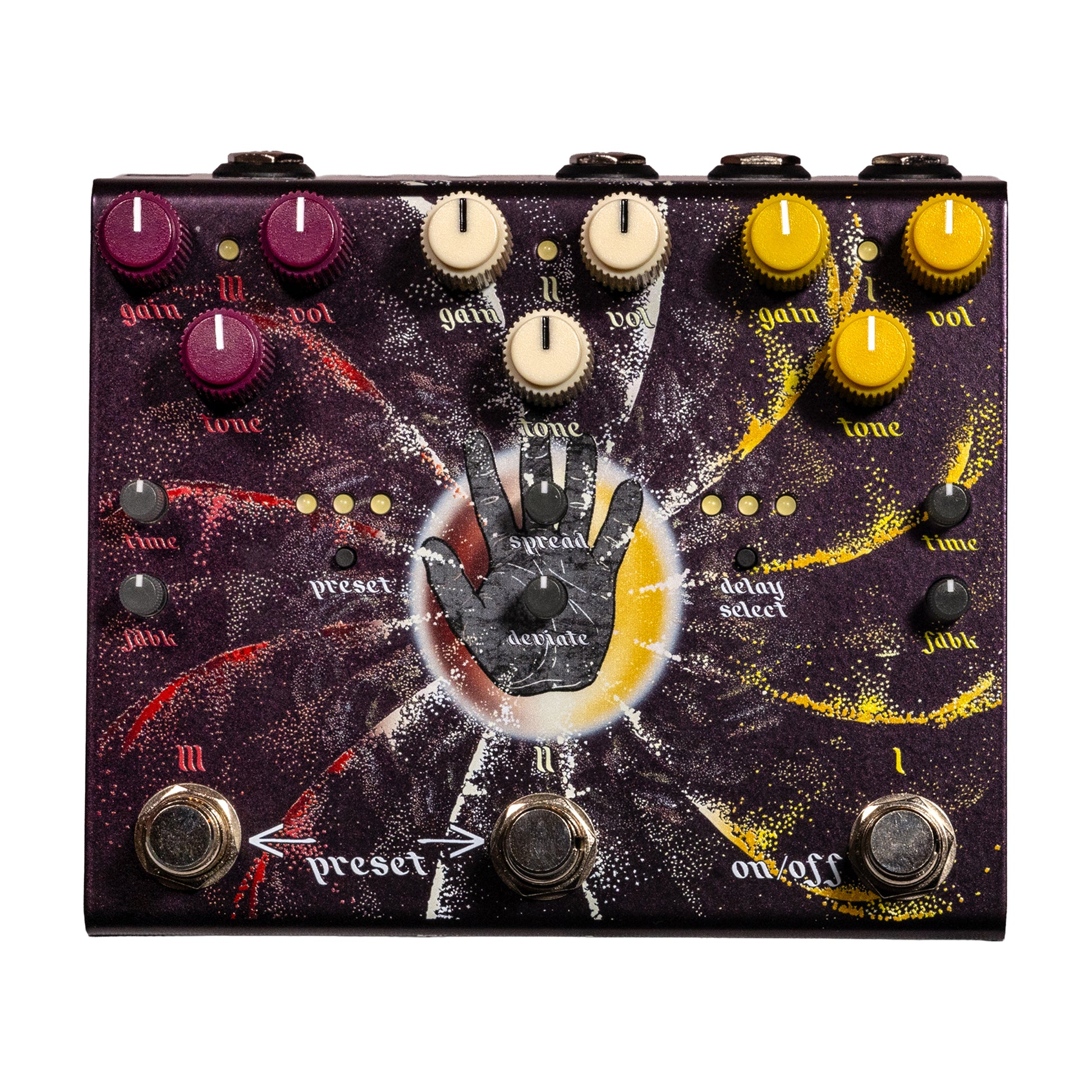 Old Blood Noise Endeavors Beam Splitter V2 Warm (Red) Advanced Trereo Distortion Pedal Effect Pedals
