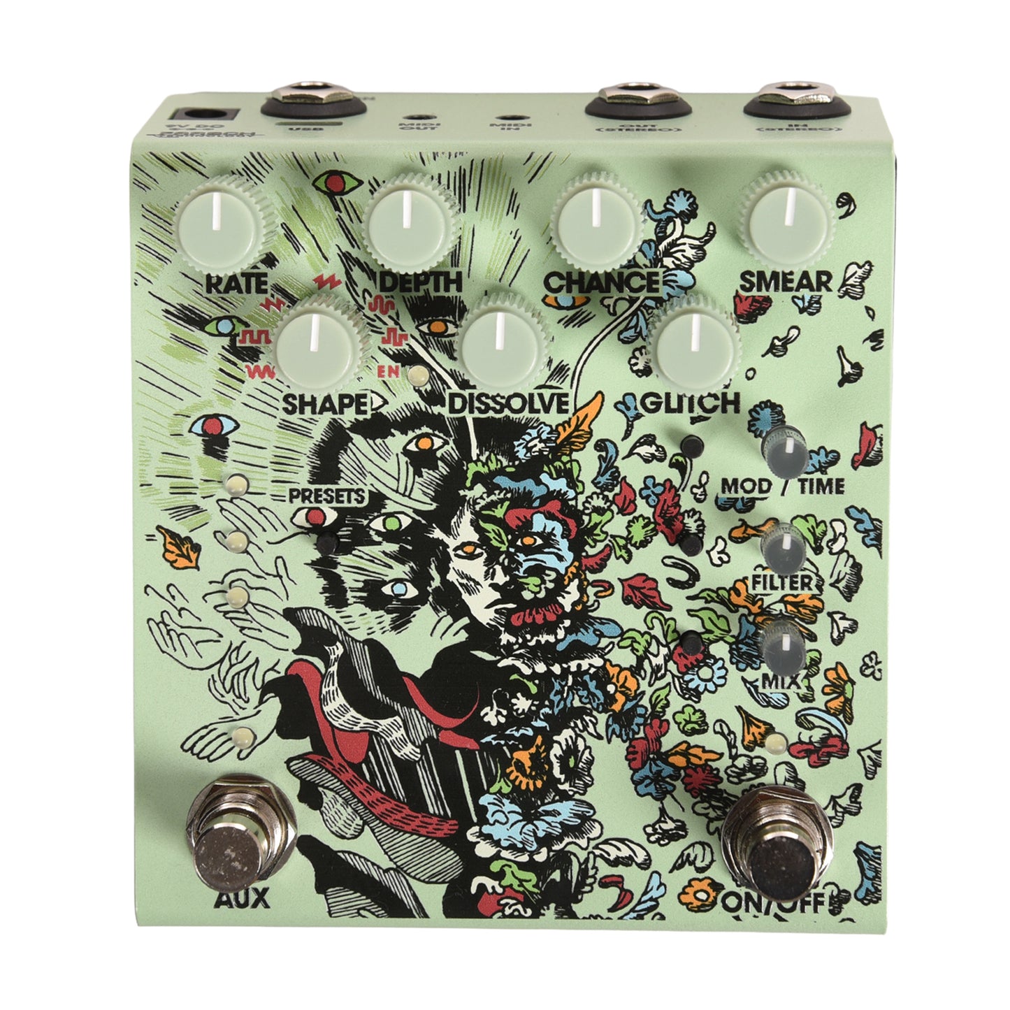 Old Blood Noise x Emily Hopkins Parting Glitch Device Pedal Green Effects and Pedals / Distortion