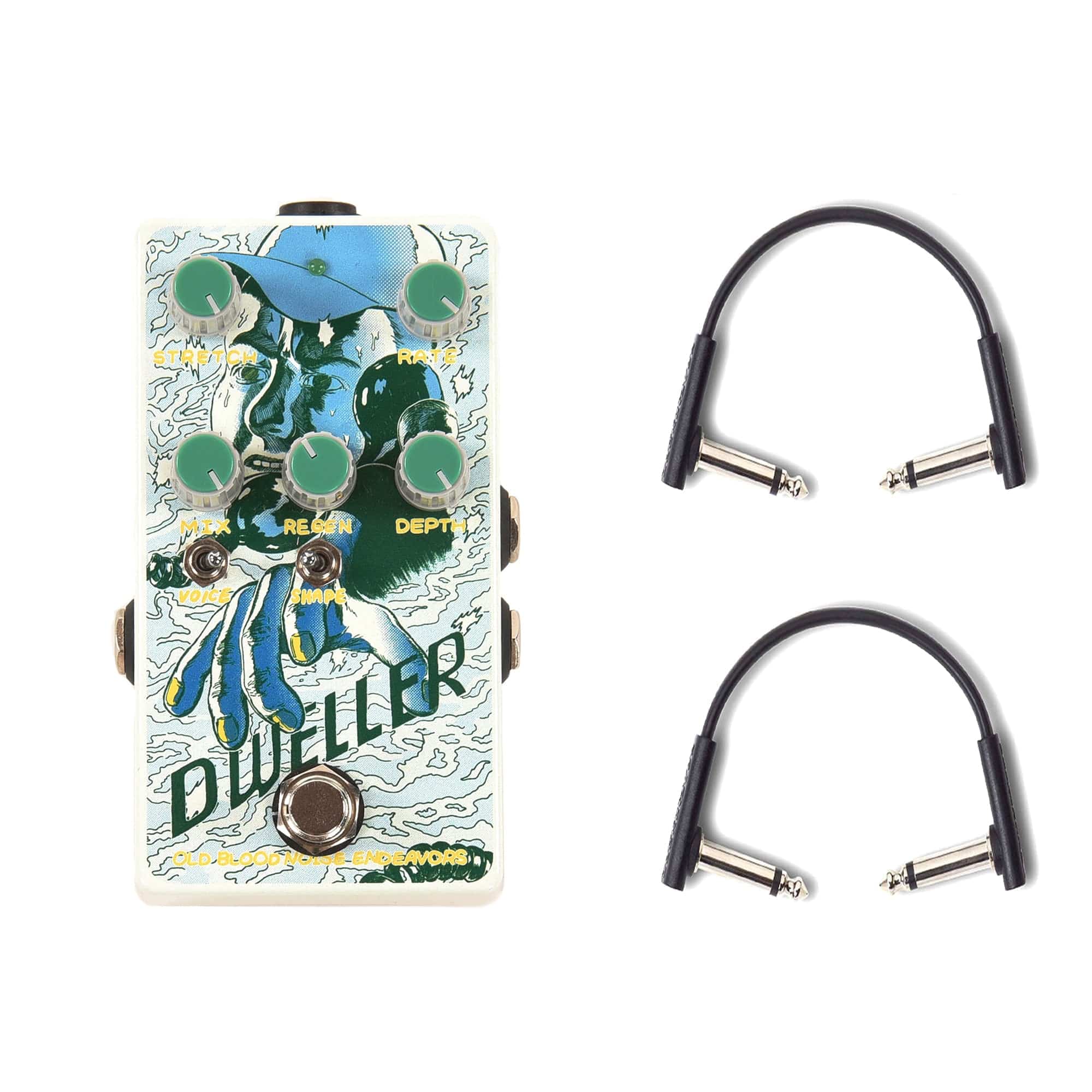 Old Blood Noise Endeavors Dweller Phase Repeater w/(2) RockBoard Flat Patch Cables Bundle Effects and Pedals / Phase Shifters