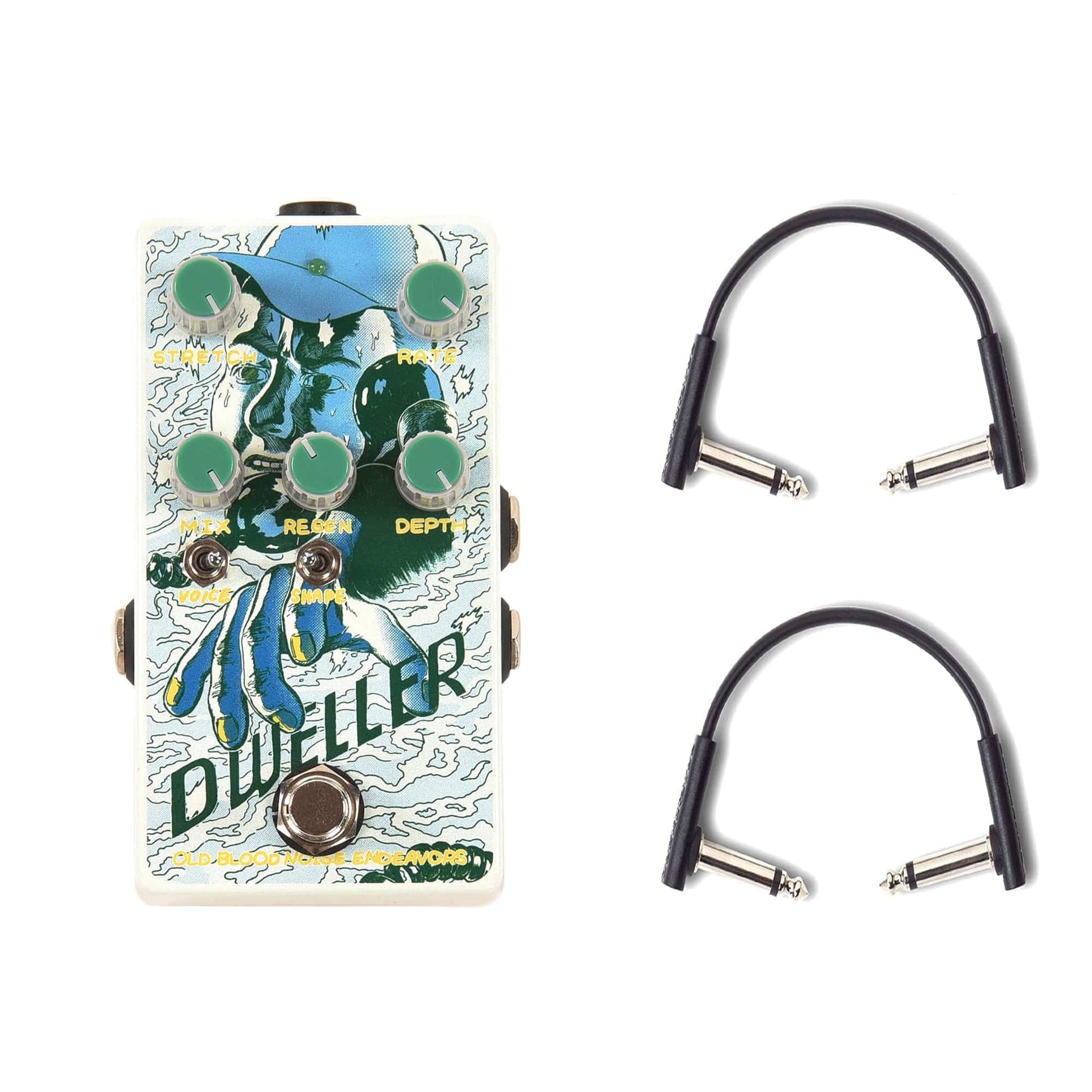 Old Blood Noise Endeavors Dweller Phase Repeater w/(2) RockBoard Flat Patch Cables Bundle Effects and Pedals / Phase Shifters