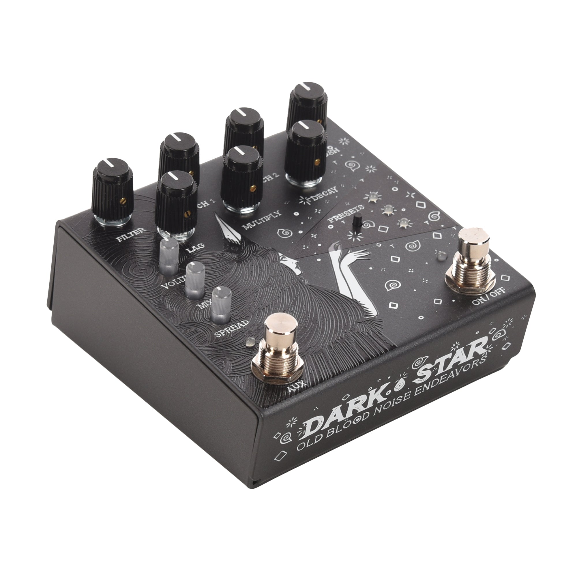 Old Blood Noise Endeavors Dark Star v3 Stereo Soundscape Reverb Pedal Black Effects and Pedals / Reverb