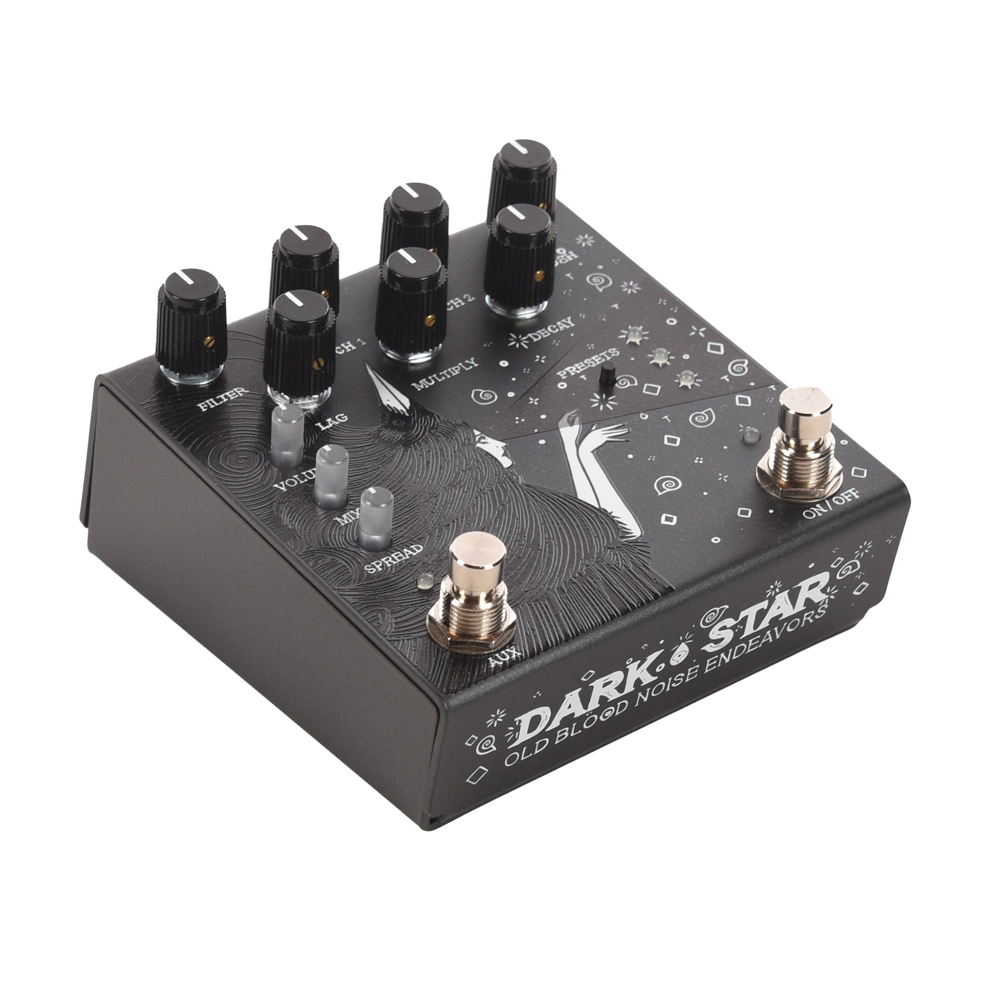 Old Blood Noise Endeavors Dark Star v3 Stereo Soundscape Reverb Pedal Black Effects and Pedals / Reverb