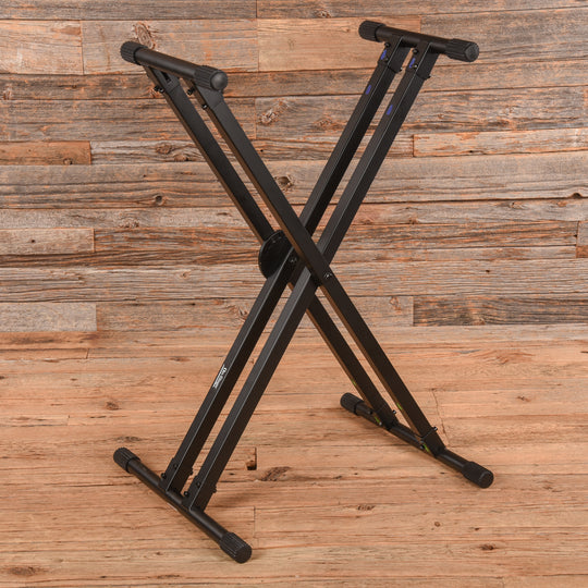 On Stage Stands Lok-Tight Pro Double-X Keyboard Stand w/Ergo-Lok Keyboards and Synths / Keyboard and Synth Accessories / Keyboard and Synth Stands
