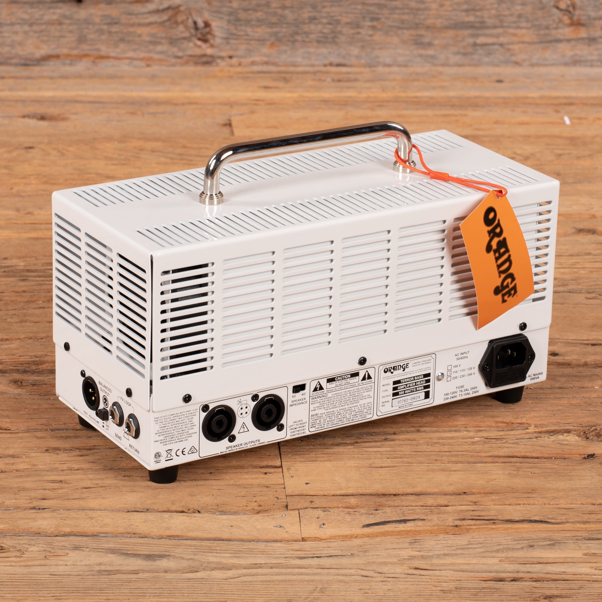 Orange Terror Bass 500 White 2024 Amplifiers