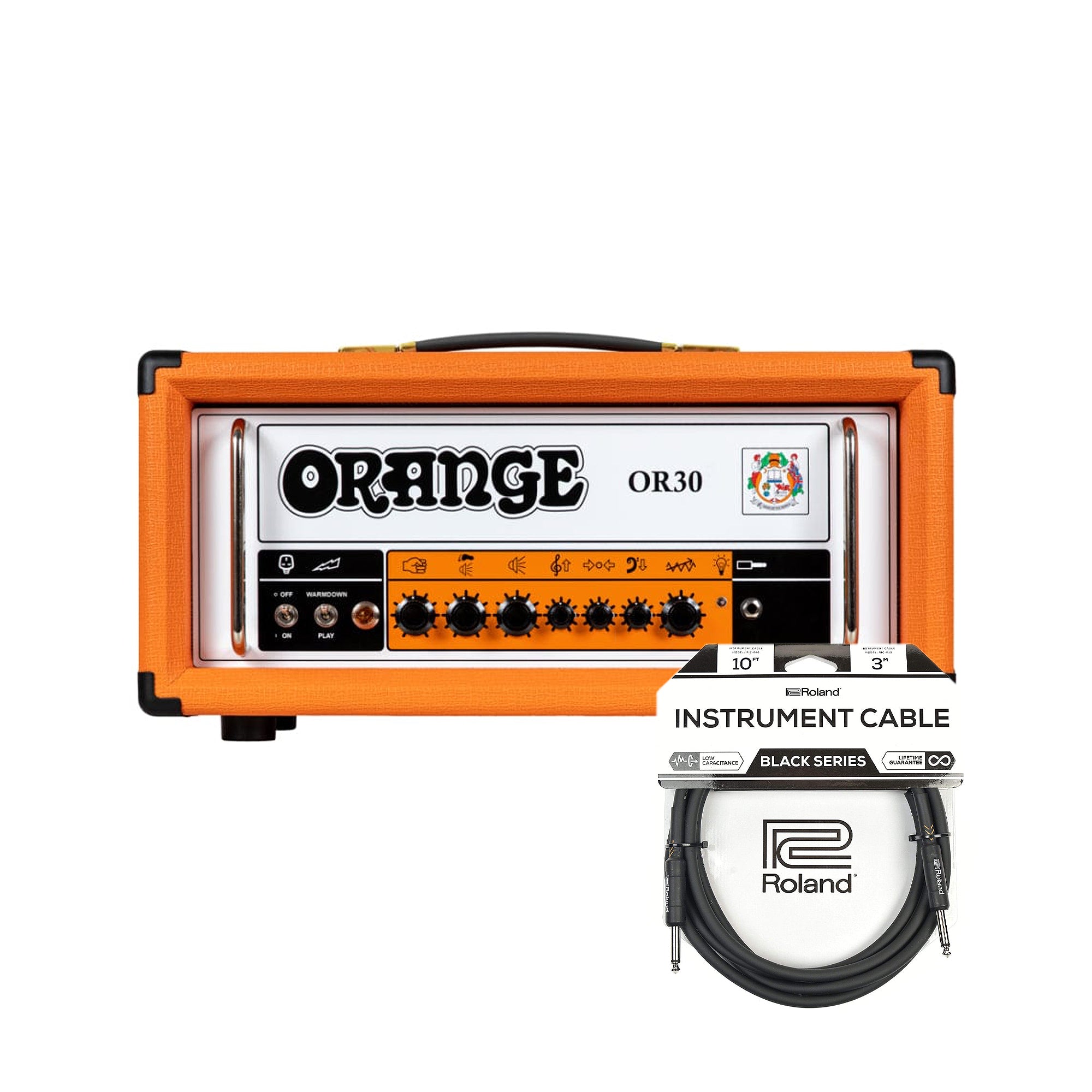Orange OR30 30w All Valve Amp Head Cable Bundle Amps / Guitar Amps / Guitar Heads