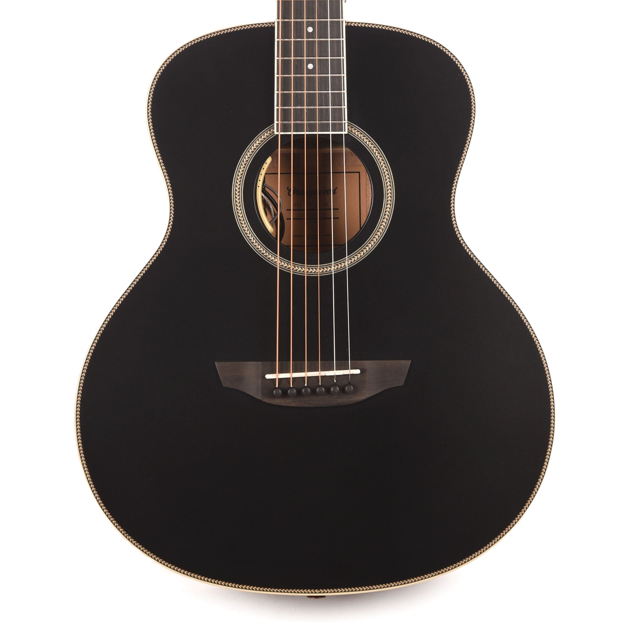 Orangewood Ava Jr Live Mini Grand Concert Acoustic-Electric Guitar Black Satin w/ LR Baggs Anthem Acoustic Guitars