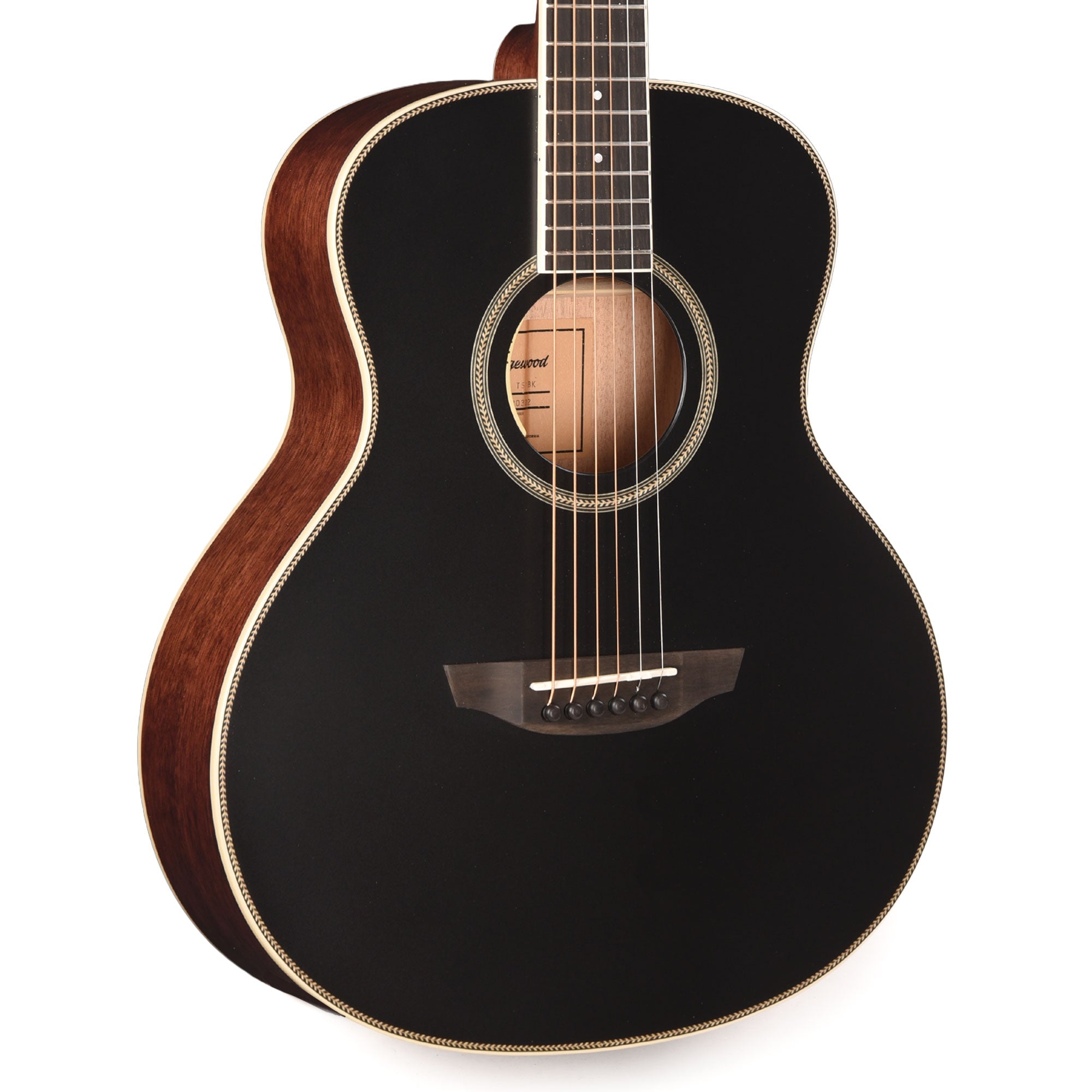 Orangewood Ava Jr Live Mini Grand Concert Acoustic-Electric Guitar Black Satin w/ LR Baggs Anthem Acoustic Guitars
