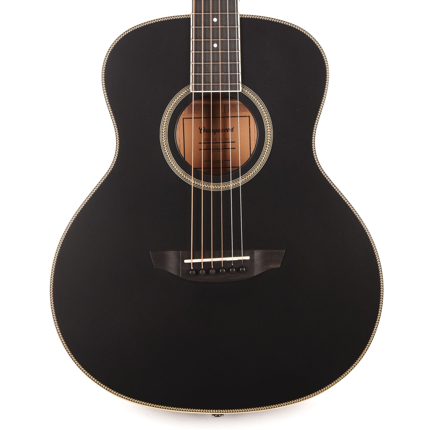 Orangewood Ava Jr Mini Grand Concert Acoustic Guitar Black Satin Acoustic Guitars