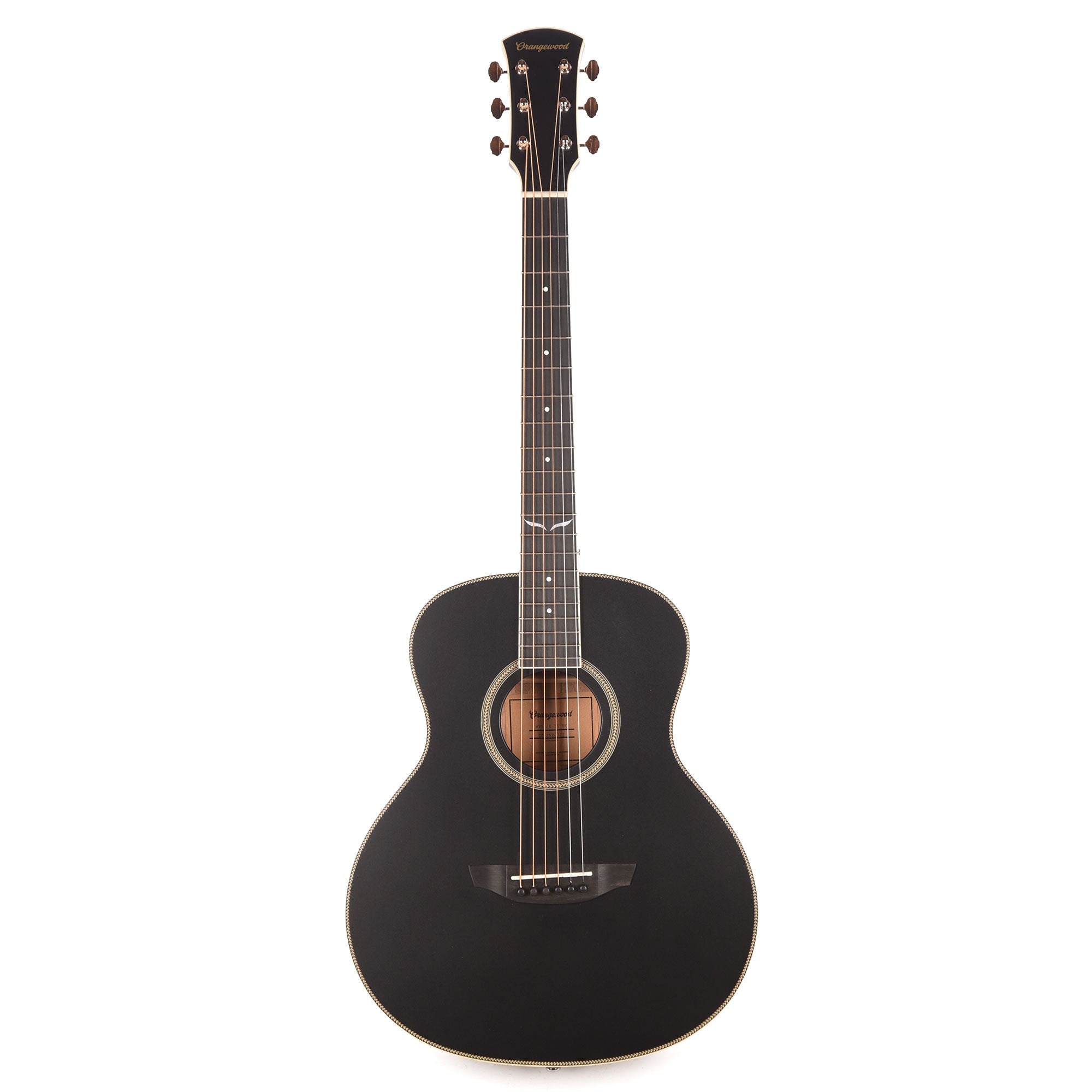Orangewood Ava Jr Mini Grand Concert Acoustic Guitar Black Satin Acoustic Guitars
