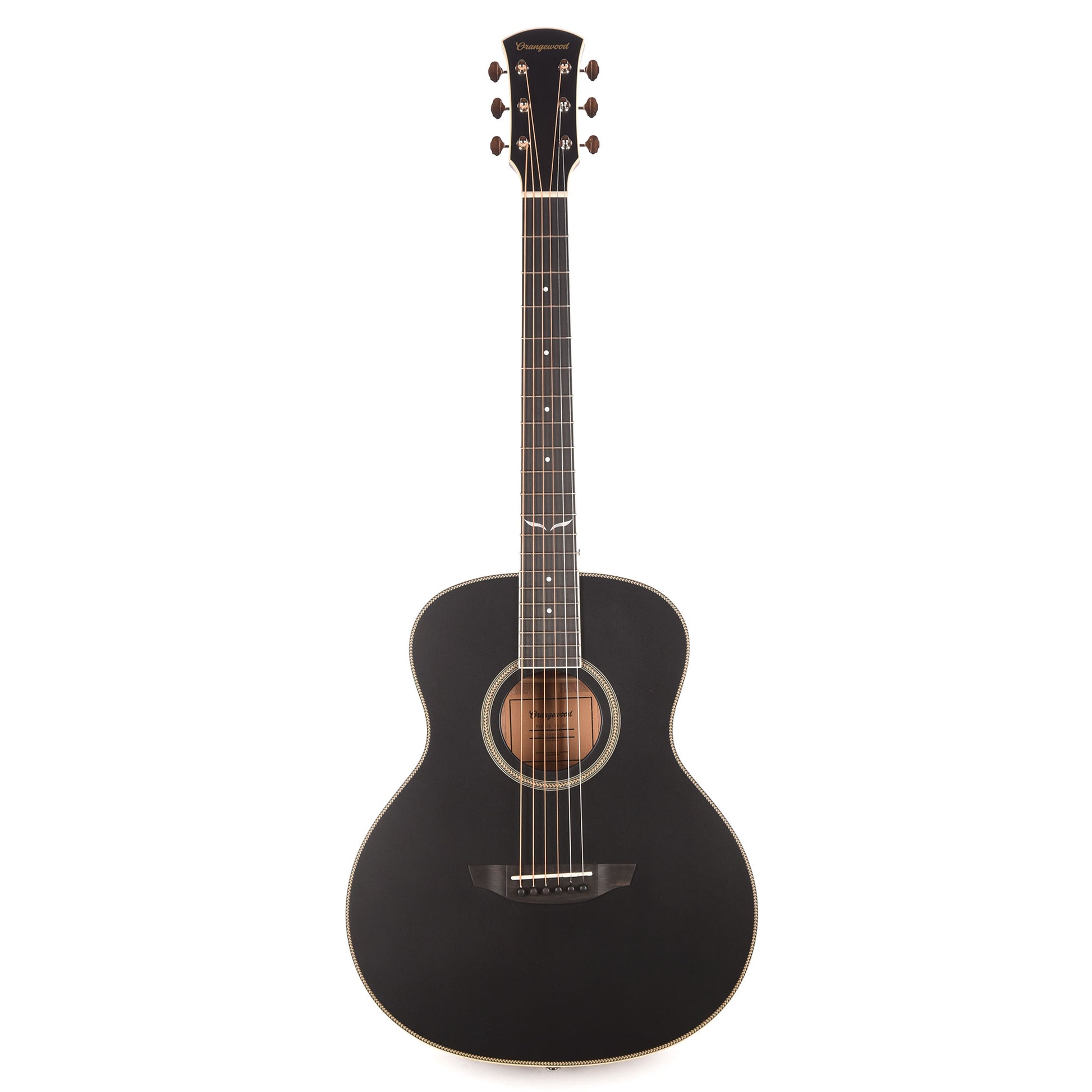 Orangewood Ava Jr Mini Grand Concert Acoustic Guitar Black Satin Acoustic Guitars