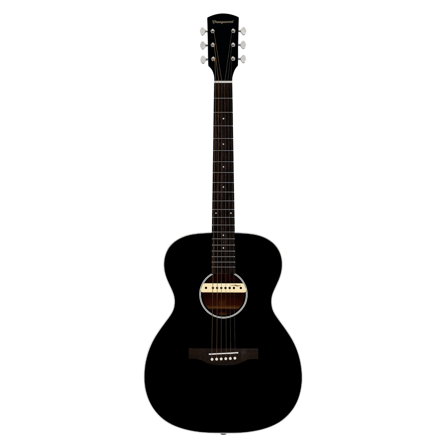 Orangewood Brooklyn Retro Live Grand Concert Acoustic-Electric Guitar Black Gloss Acoustic Guitars