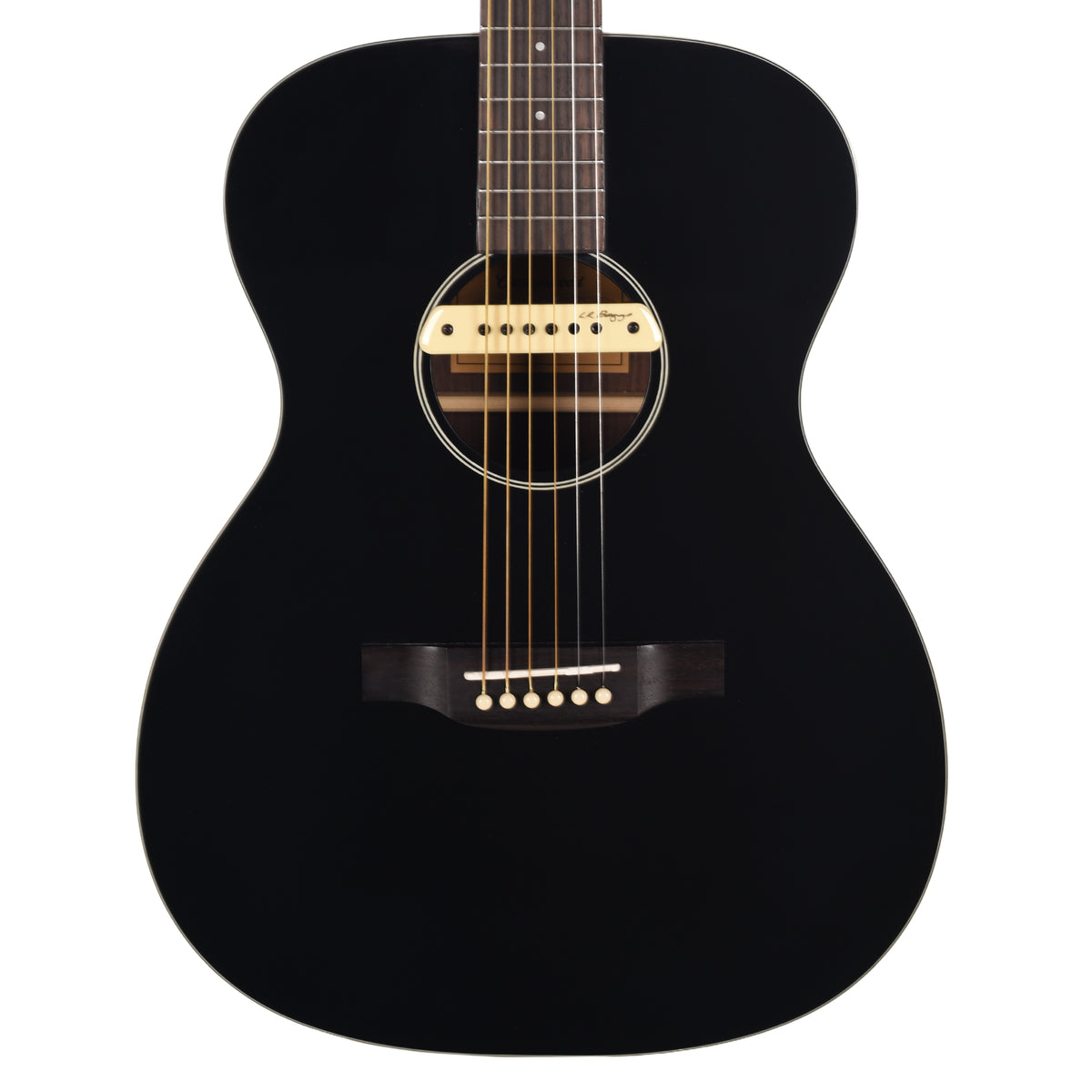 Orangewood Brooklyn Retro Live Grand Concert Acoustic-Electric Guitar Black Gloss Acoustic Guitars