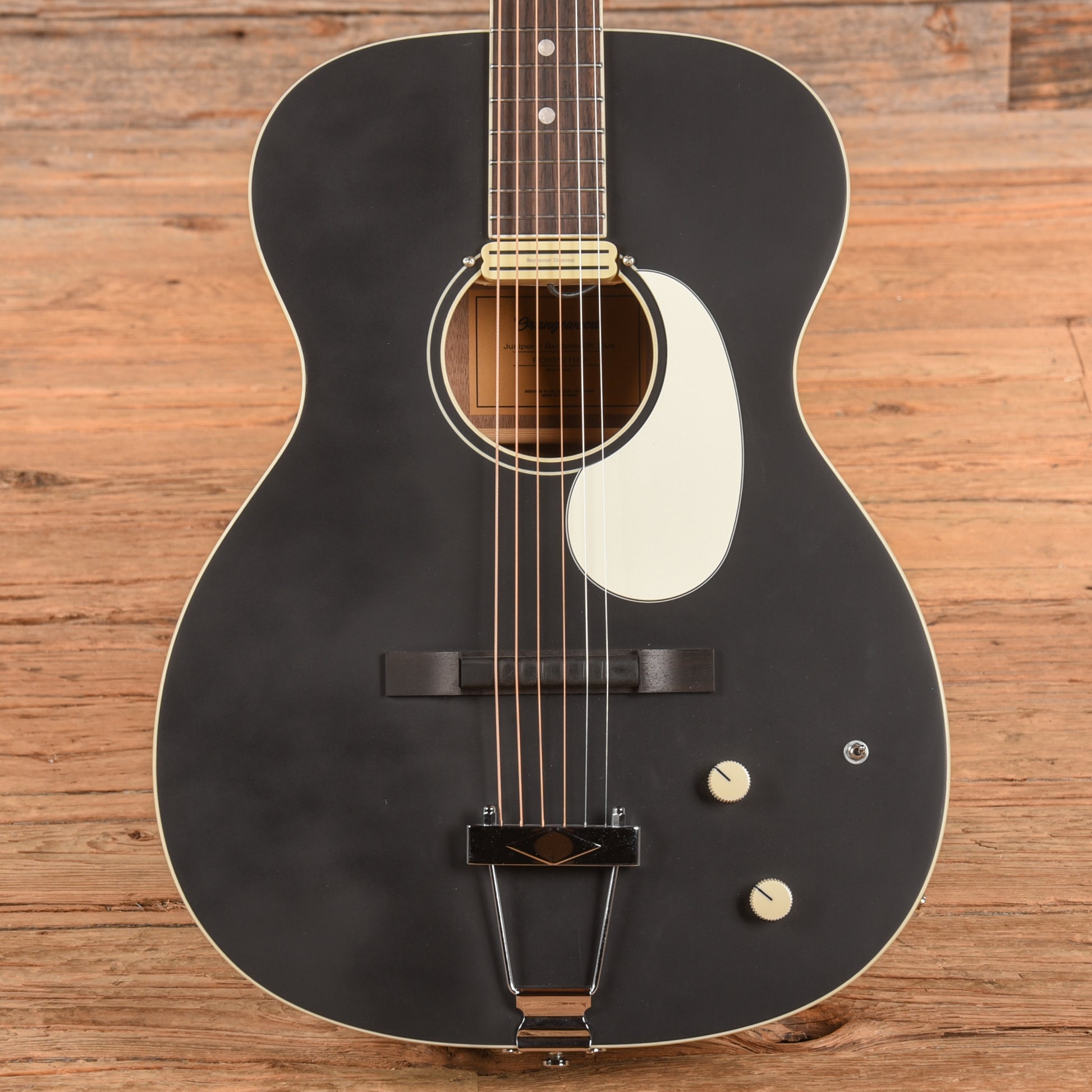 Orangewood Juniper II Baritone Black Live Rubber Bridge Acoustic-Electric Guitar Acoustic Guitars
