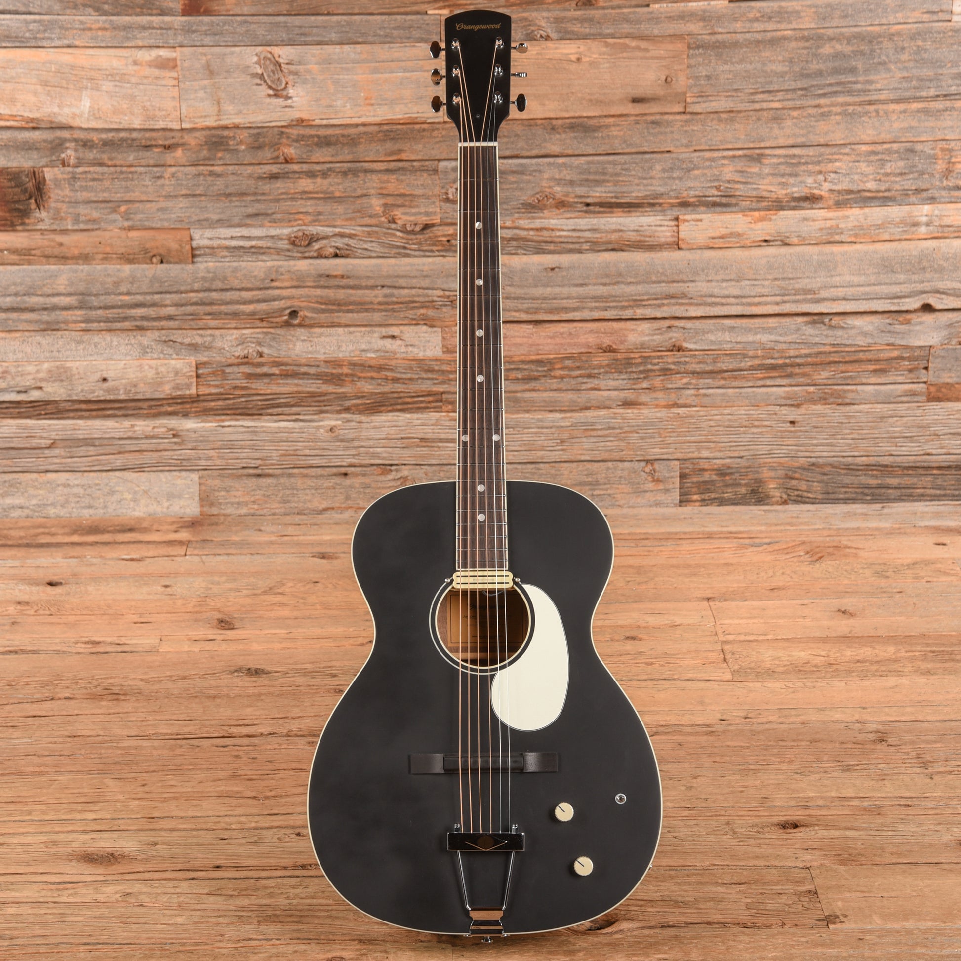 Orangewood Juniper II Baritone Black Live Rubber Bridge Acoustic-Electric Guitar Acoustic Guitars