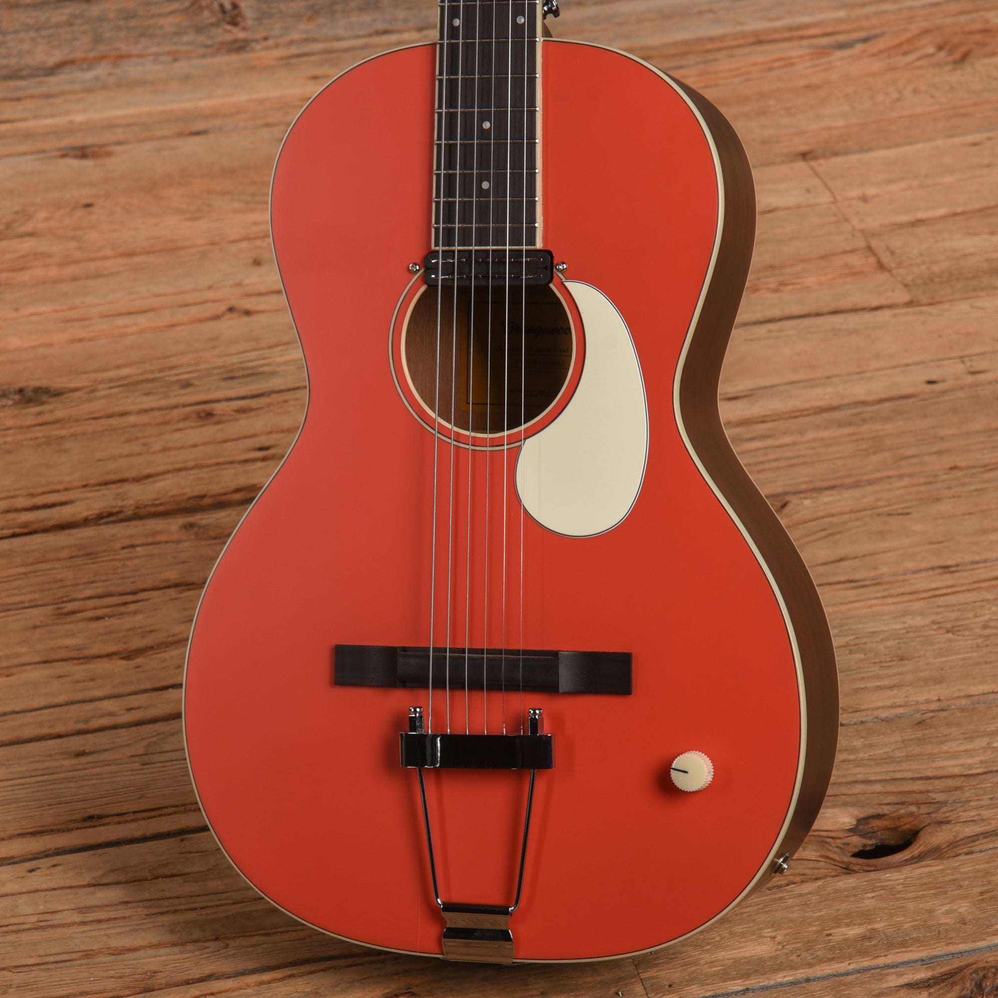 Orangewood Juniper Guava Red Live Rubber Bridge Parlor Acoustic Guitar Acoustic Guitars / Parlor
