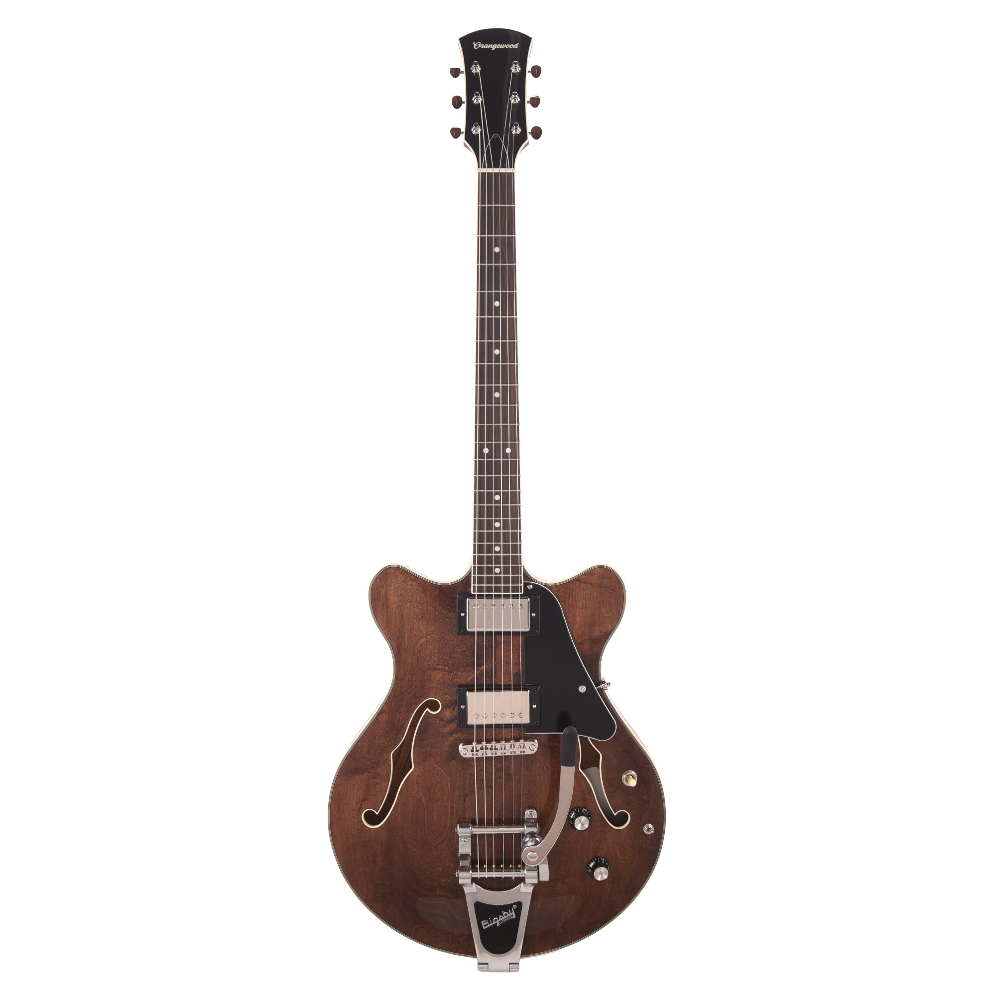 Orangewood Clementine Bigsby Double Cutaway Chambered Electric Guitar Dark Walnut Electric Guitars